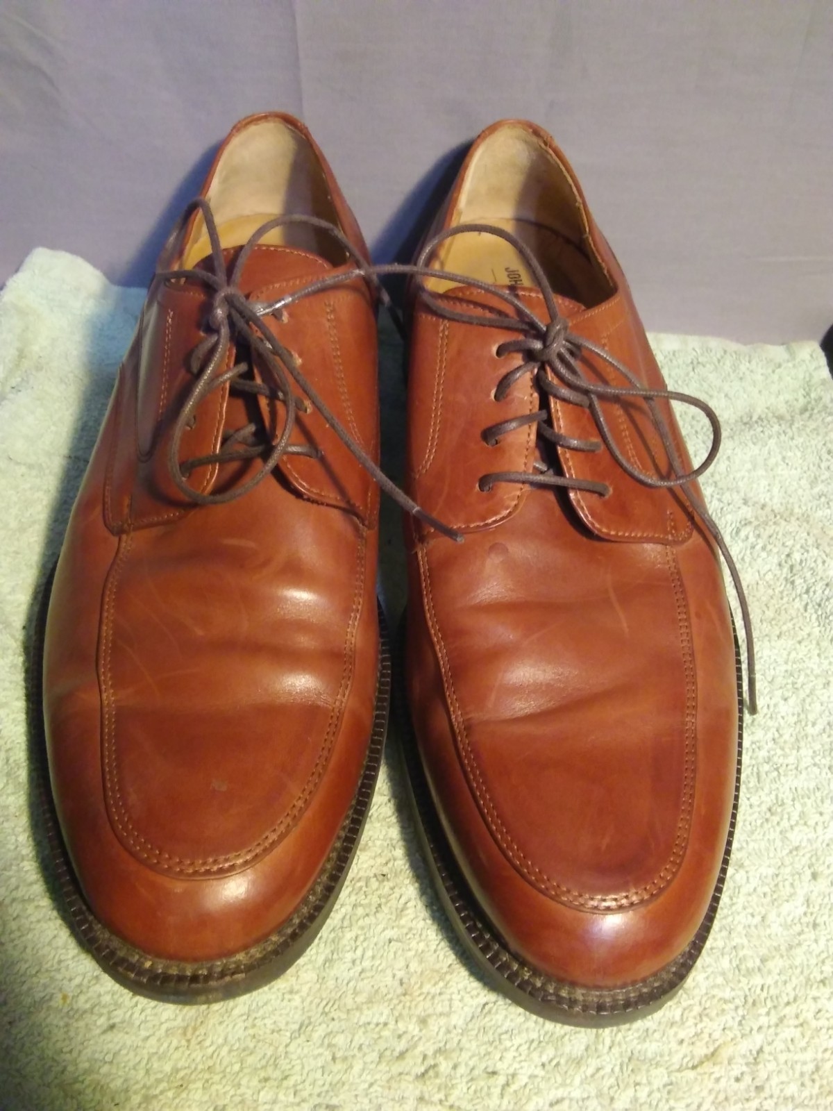 Johnston & Murphy Signature Series 8 1/2M Oxford Dress Shoes Brown Leather