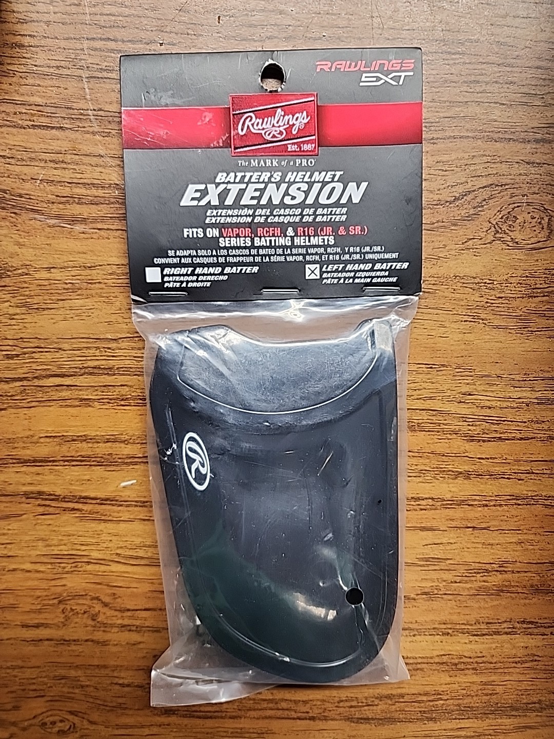 Right Hand Batter Helmet Extension Fits Vapor RCFH R16 JR SR Rawlings