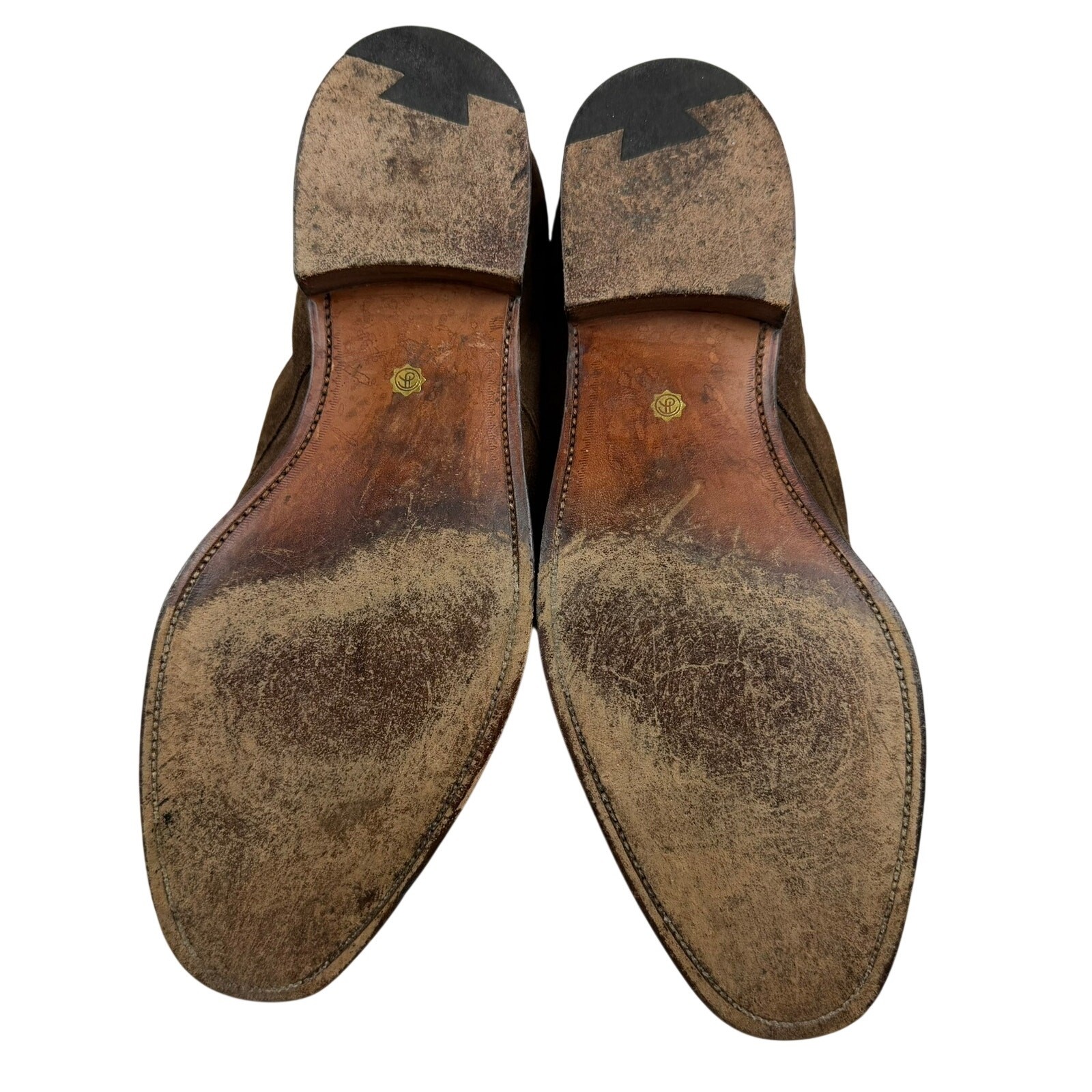 Tom James Laxton Suede Monk Strap Shoes 10.5D England