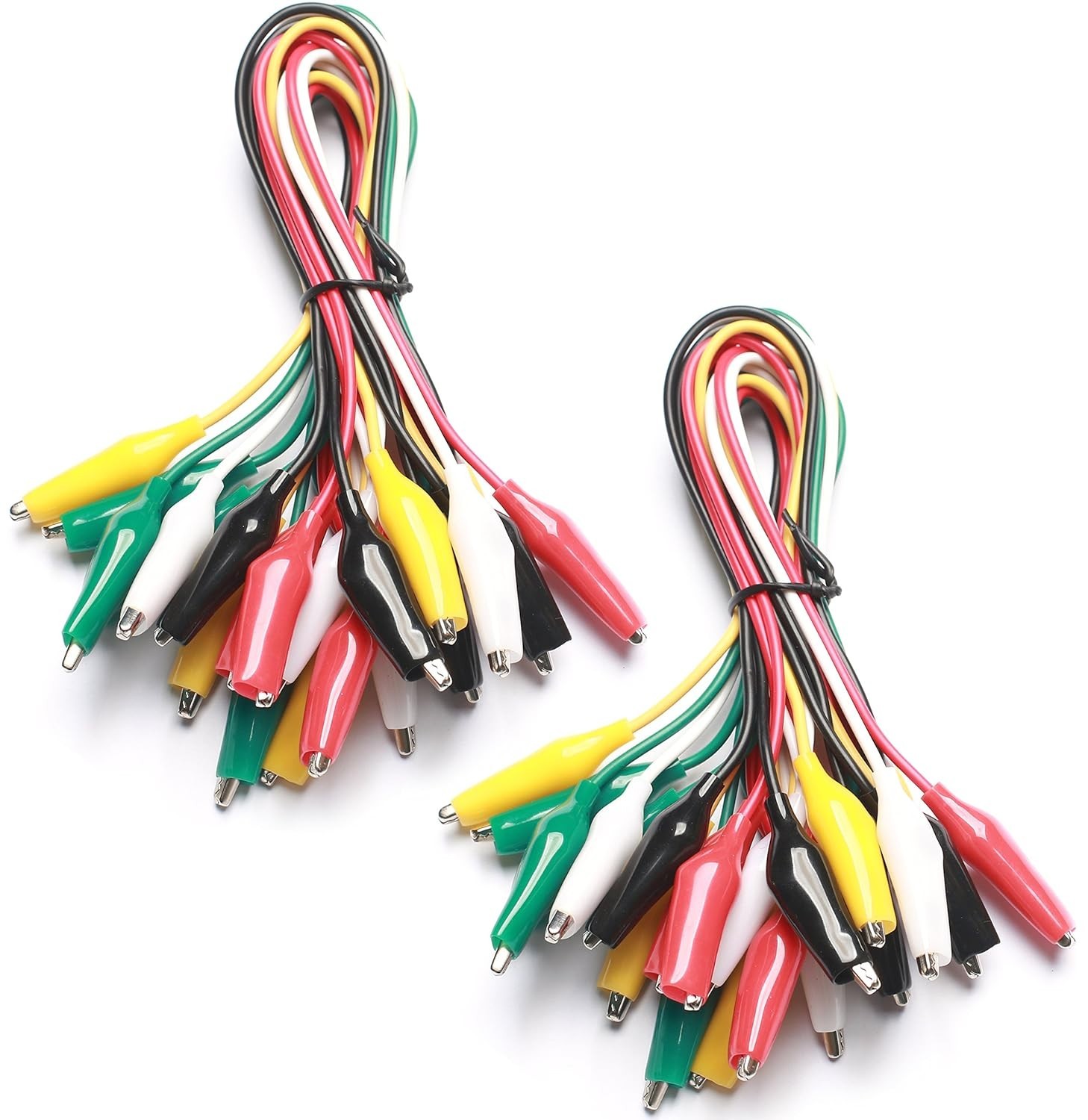 Durable 2-Pack of 20.5-Inch Alligator Clips & Leads for Electronics Testing