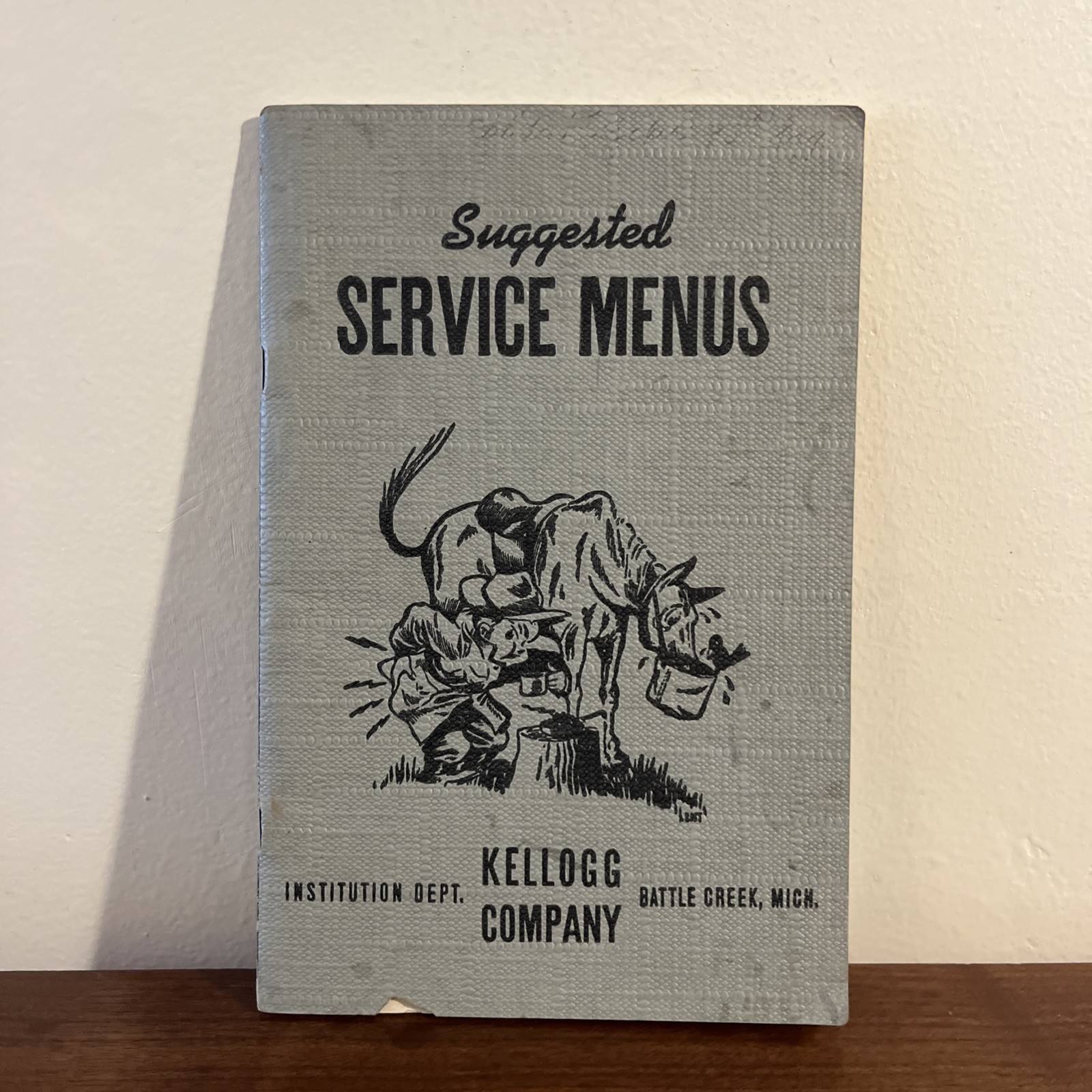 1941 Suggested Service Menus for Army Cooks By The Kellogg Company