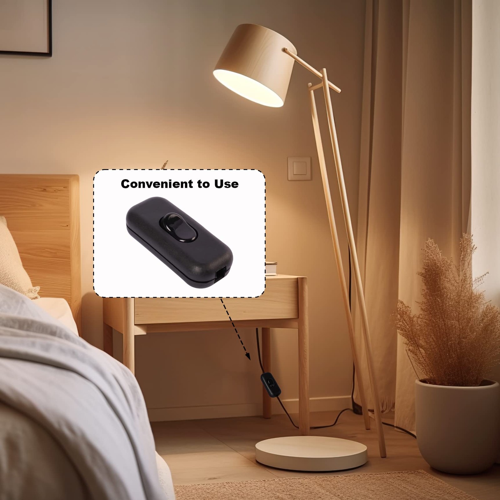 Venforze Inline Cord Switch On/Off Lamp Control Appliance 2 Packs