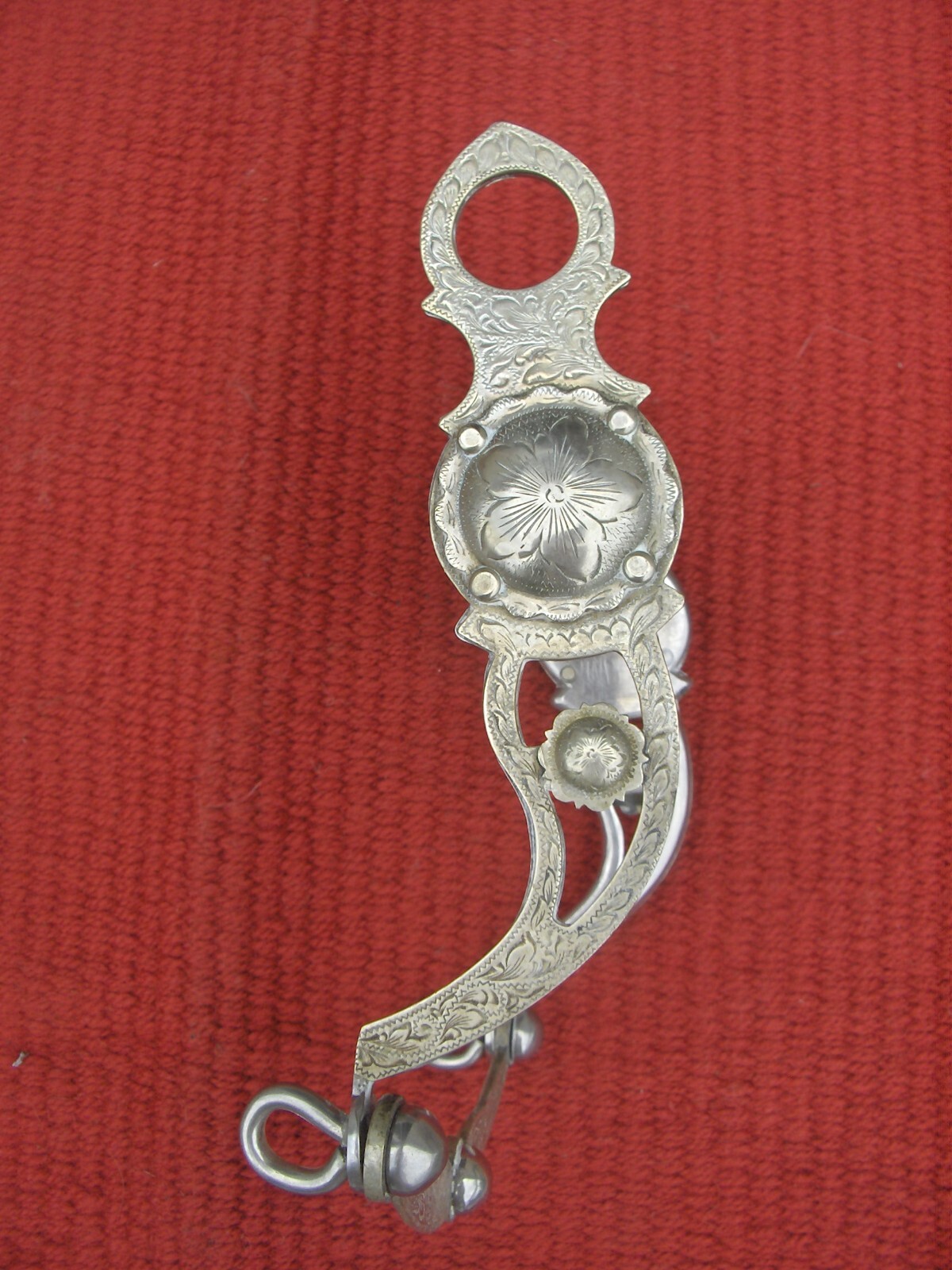 WESTERN VINTAGE CONCHO SHOW BIT - 5 INCH MOUTH - HOODED PORT