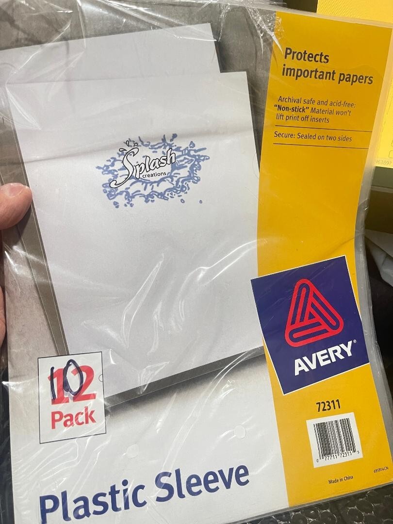 Avery Clear Plastic Sleeves Polypropylene Letter 10/Pack 72311(Z5)