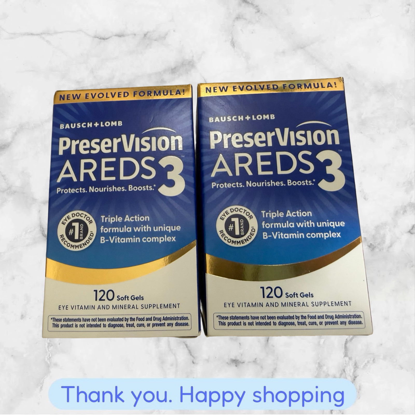 LOT OF 2 PreserVision AREDS 3 + Minivitamin 120 Softgels Each EXP2027+ NEW SHIP