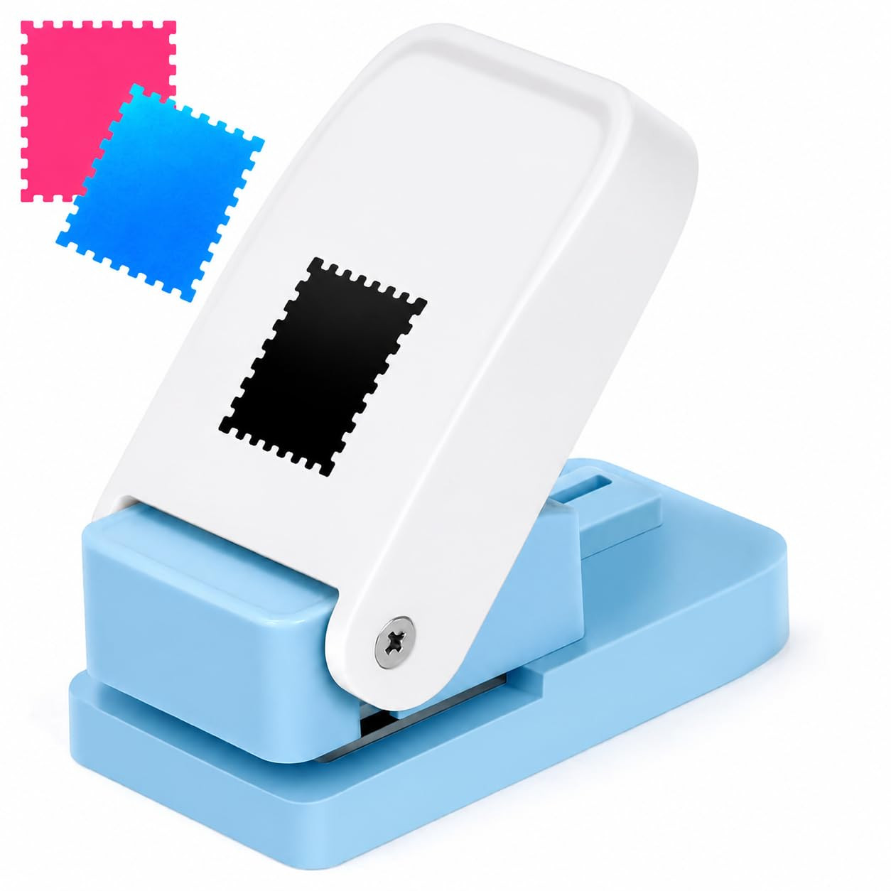 Rectangle-Shaped Postage Stamp Punch for DIY Paper Crafts | Scalloped Rectangle
