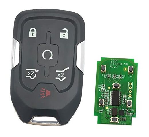 6 Buttons Keyless Remote Car Key Fob Fit for GMC Yukon/Yukon XL,Chevy Tahoe 1