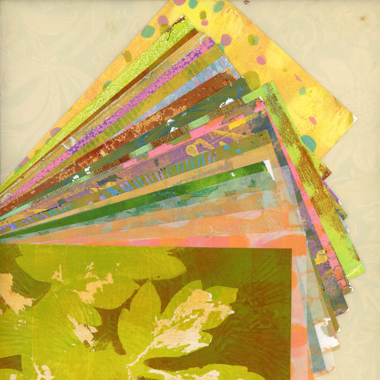 Printed Collage Papers, Printed Painted Papers, Mixed Media, Ephemera 20 Designs