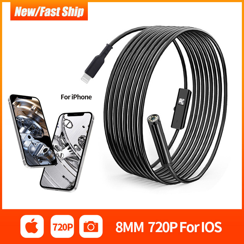 Waterproof Endoscope Snake Cam Inspection Camera iOS iPhone 14/13/12/11 Pro Max