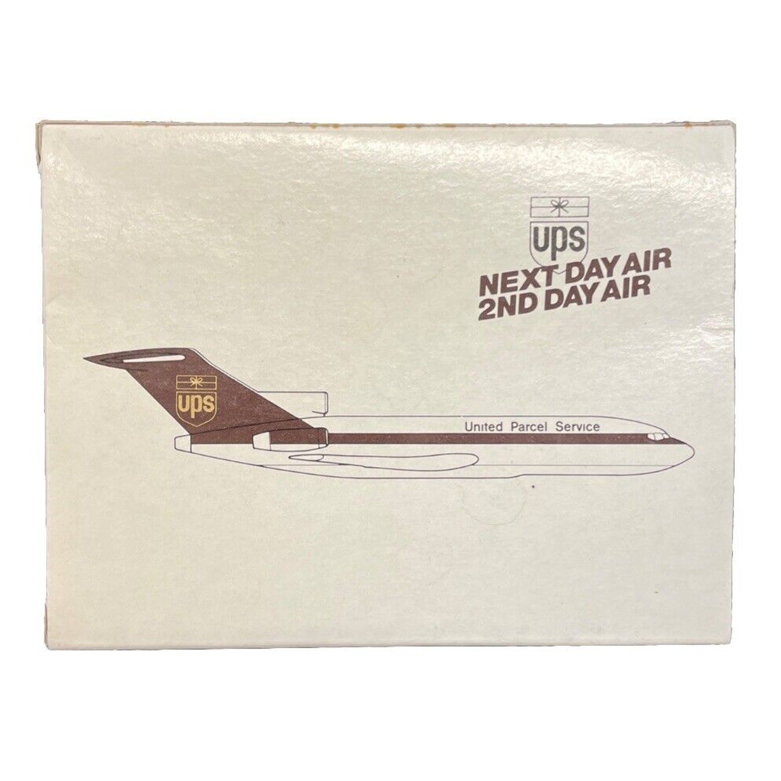 UPS Next Day Air 2nd Day Air Model 6" Airplane w/Stand in Original Box