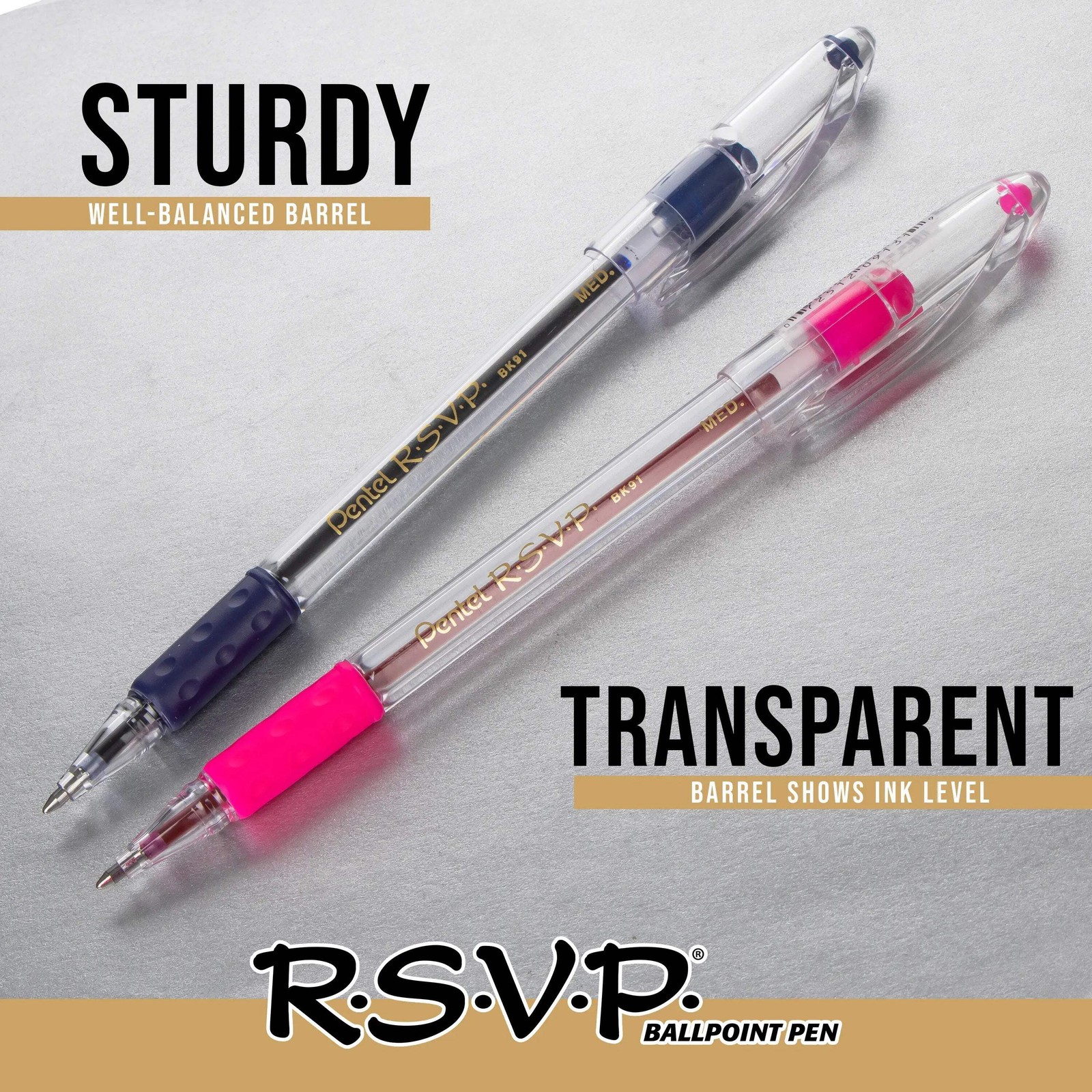 Pentel R.S.V.P.® Colors Ballpoint Pen, 8 Pack