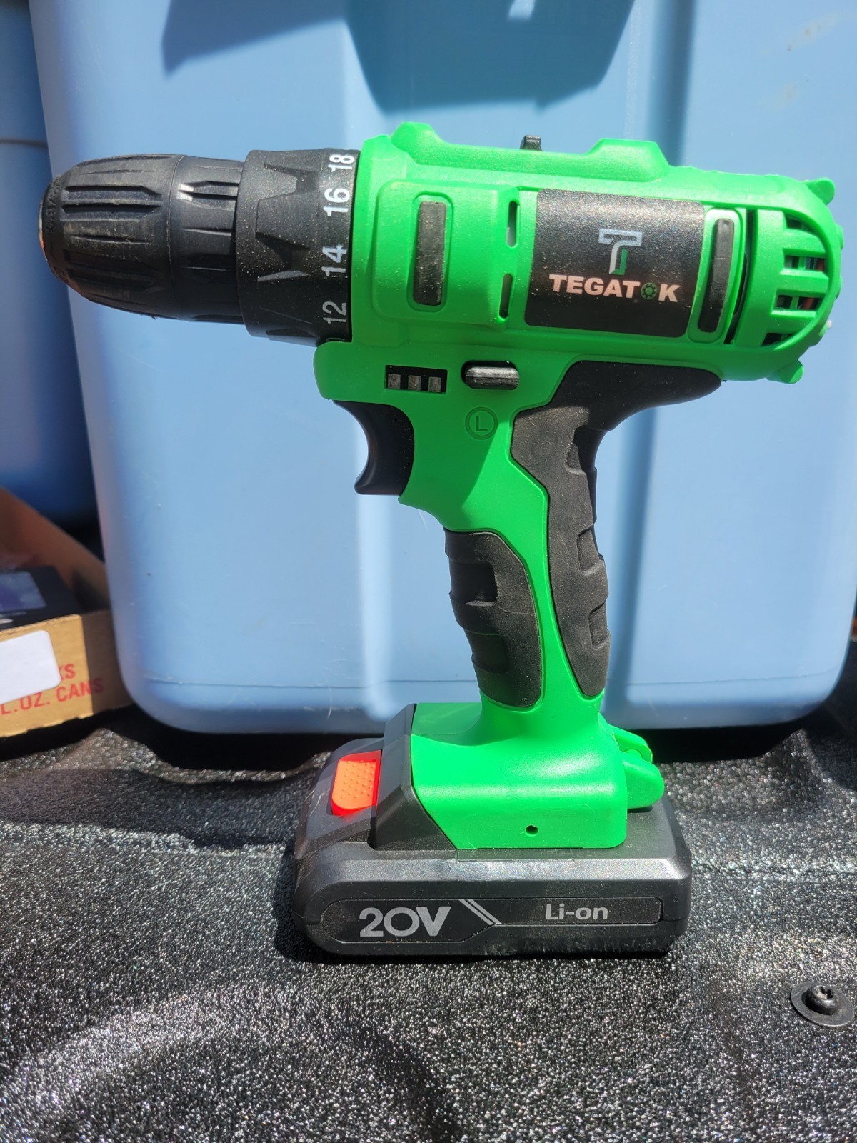 Tegatok CD-20AN Cordless Drill 3/8 Drill Handheld Screwdriver 20V0-850RPM 30NM