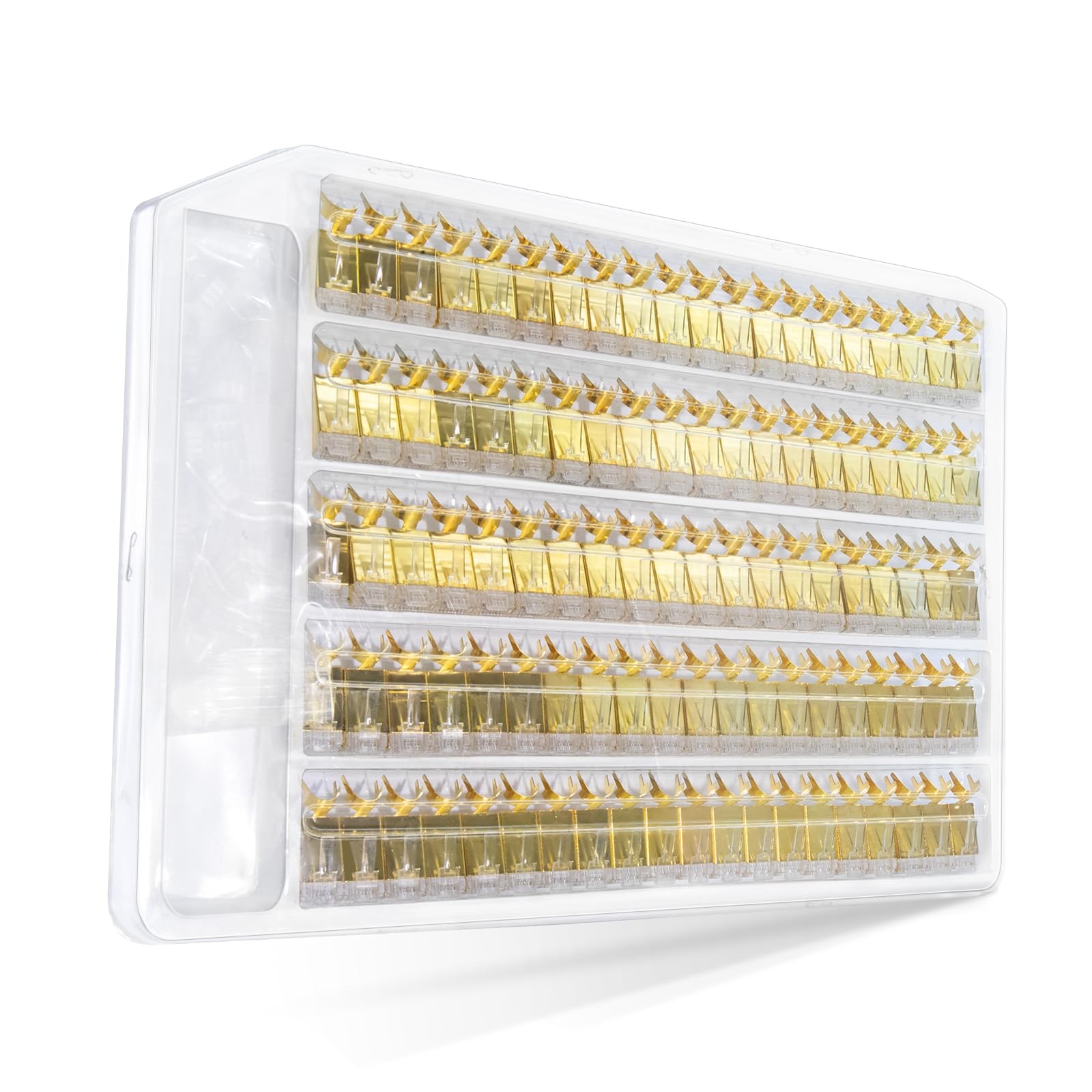 100-Pack Cat7 & Cat6A Pass Through Connectors, 50UM Gold Plated Shielded FTP/...