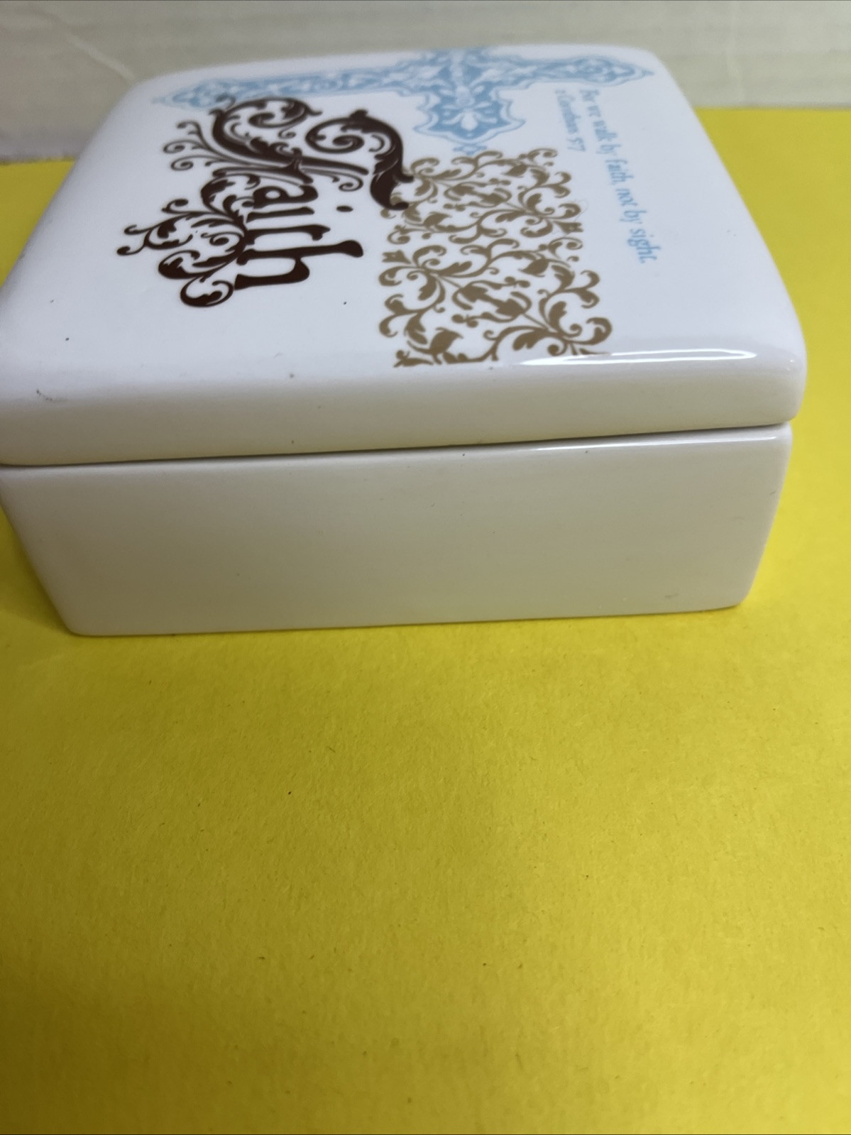 2007 Sonnets Studios Trinket Box FAITH AS FOR ME