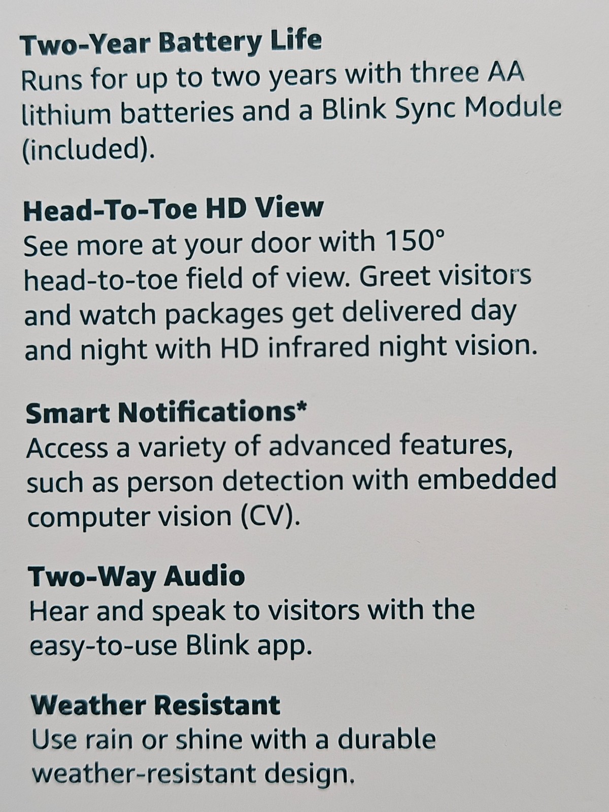 Blink Video Doorbell Battery Powered Sync Module Core Included - New & Sealed