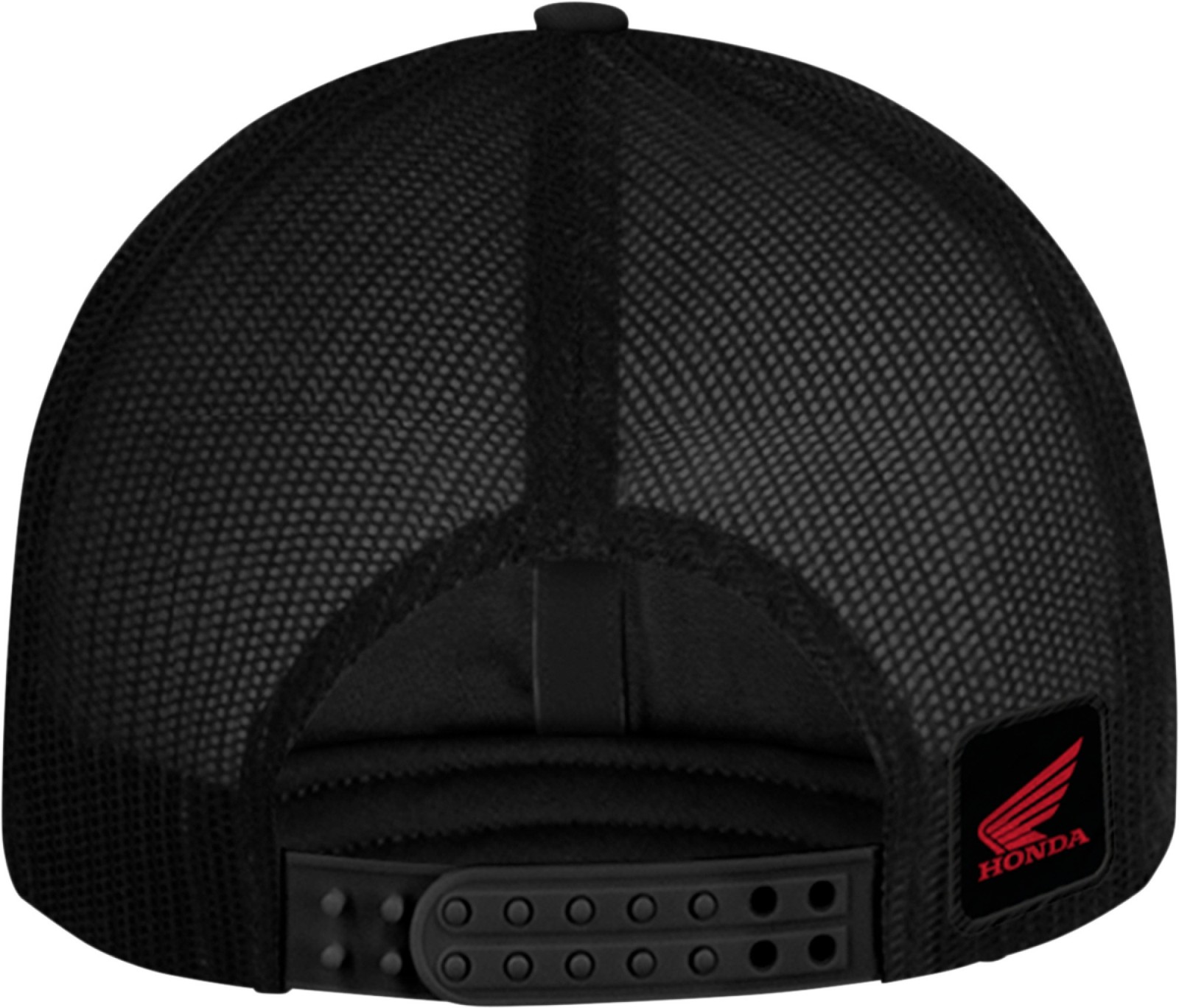 Licensed Honda Wing Flat Bill Snapback Hat Black/Red