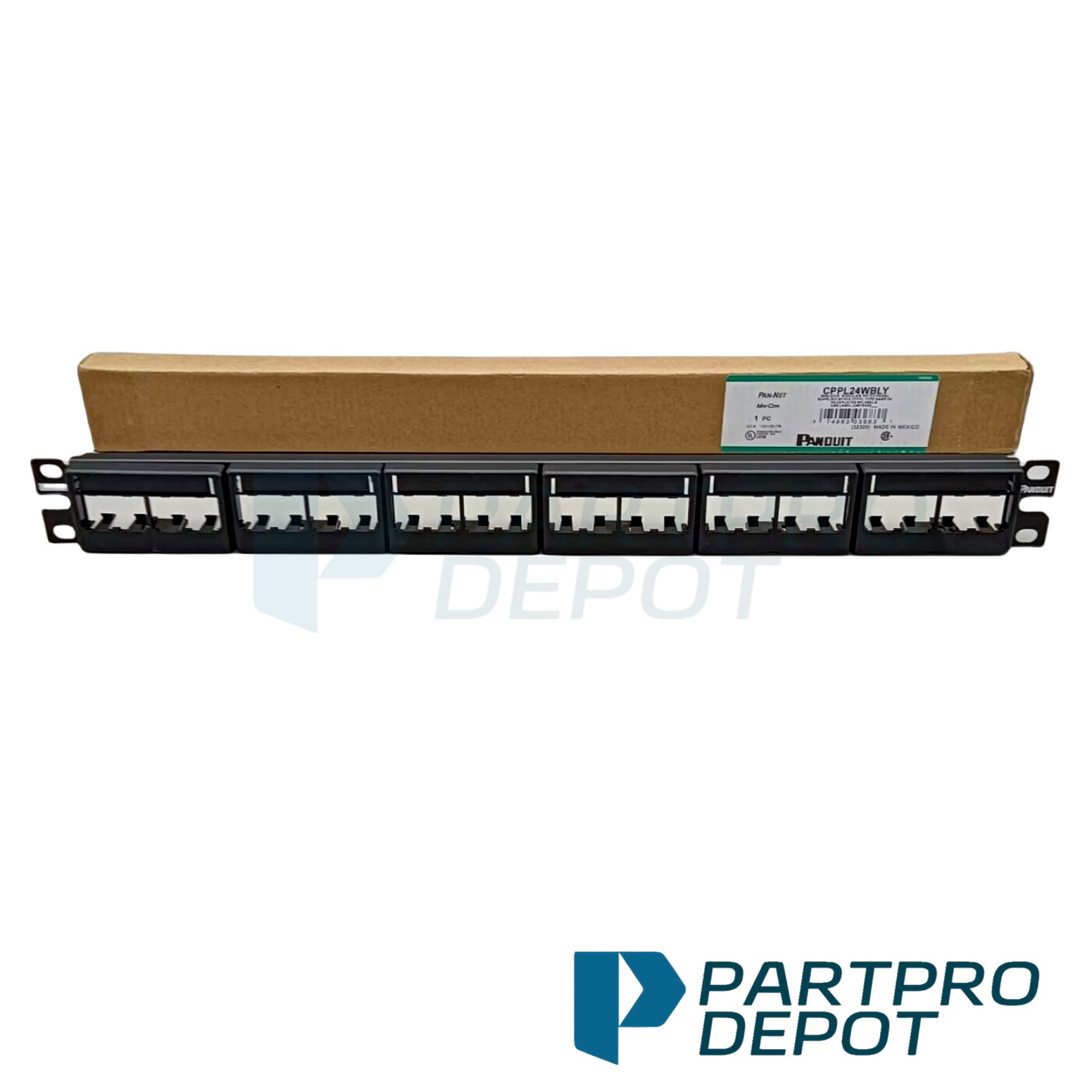 New For Panduit CPPL24WBLY MINI-COM MODULAR PATCH PANEL 24 PORT