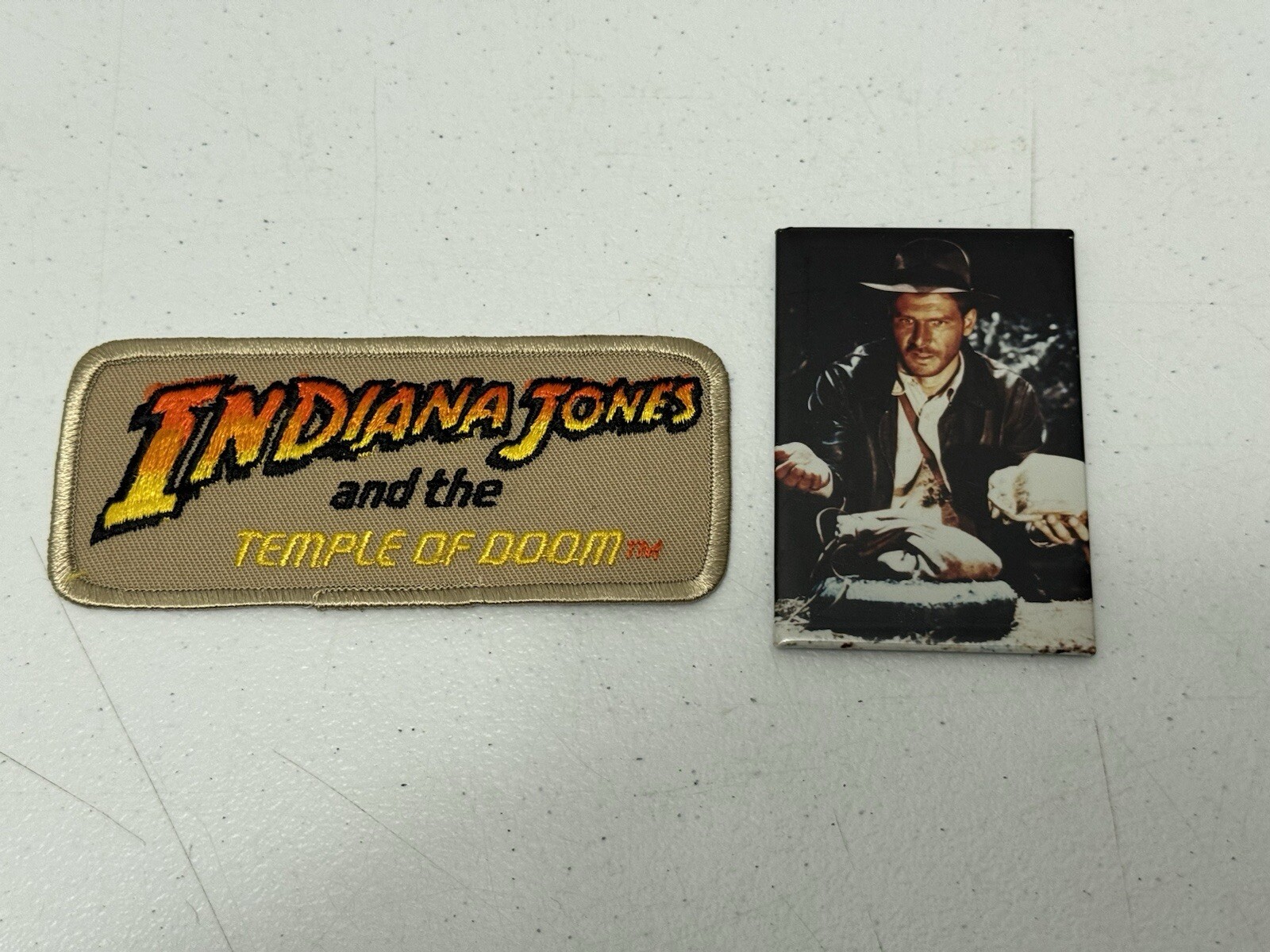 INDIANA JONES MOVIES EMBROIDERED PATCH 1994 MAGNET  FILMS VINTAGE