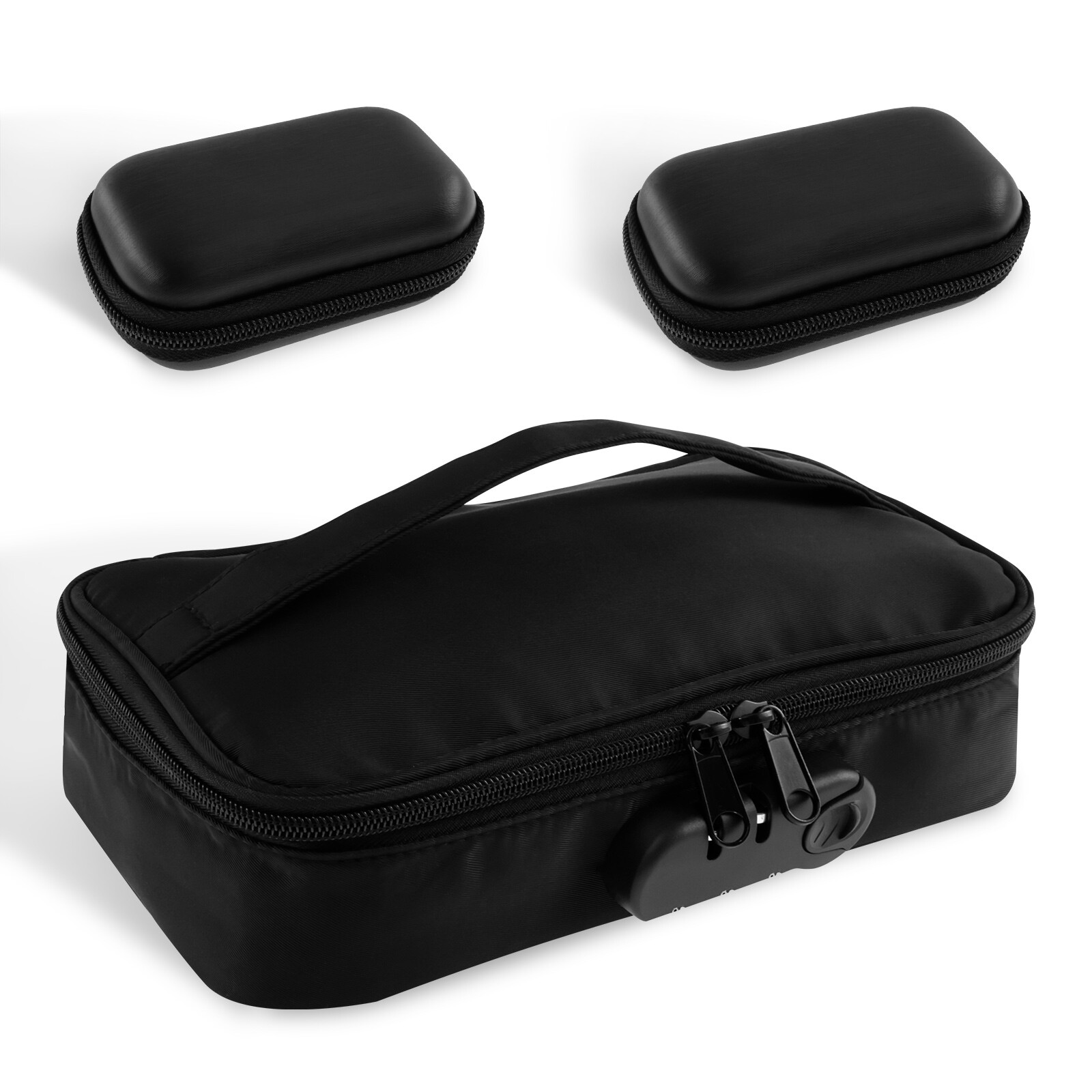 Lockable Toy Storage Bag Portable Locking Storage Bag with Mini Zipper Box‰`