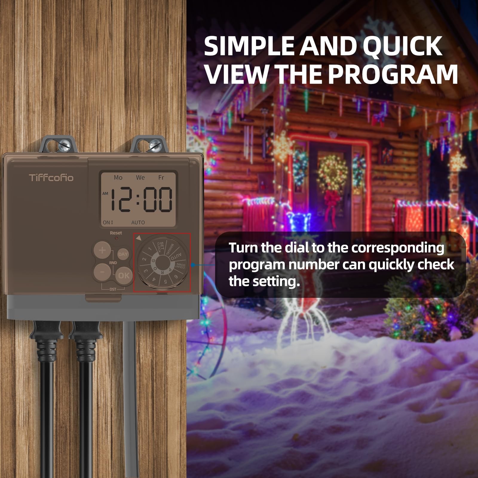 TiFFCOFiO 20A Outdoor Digital Pool Timer Waterproof, Dial Programmable Method...