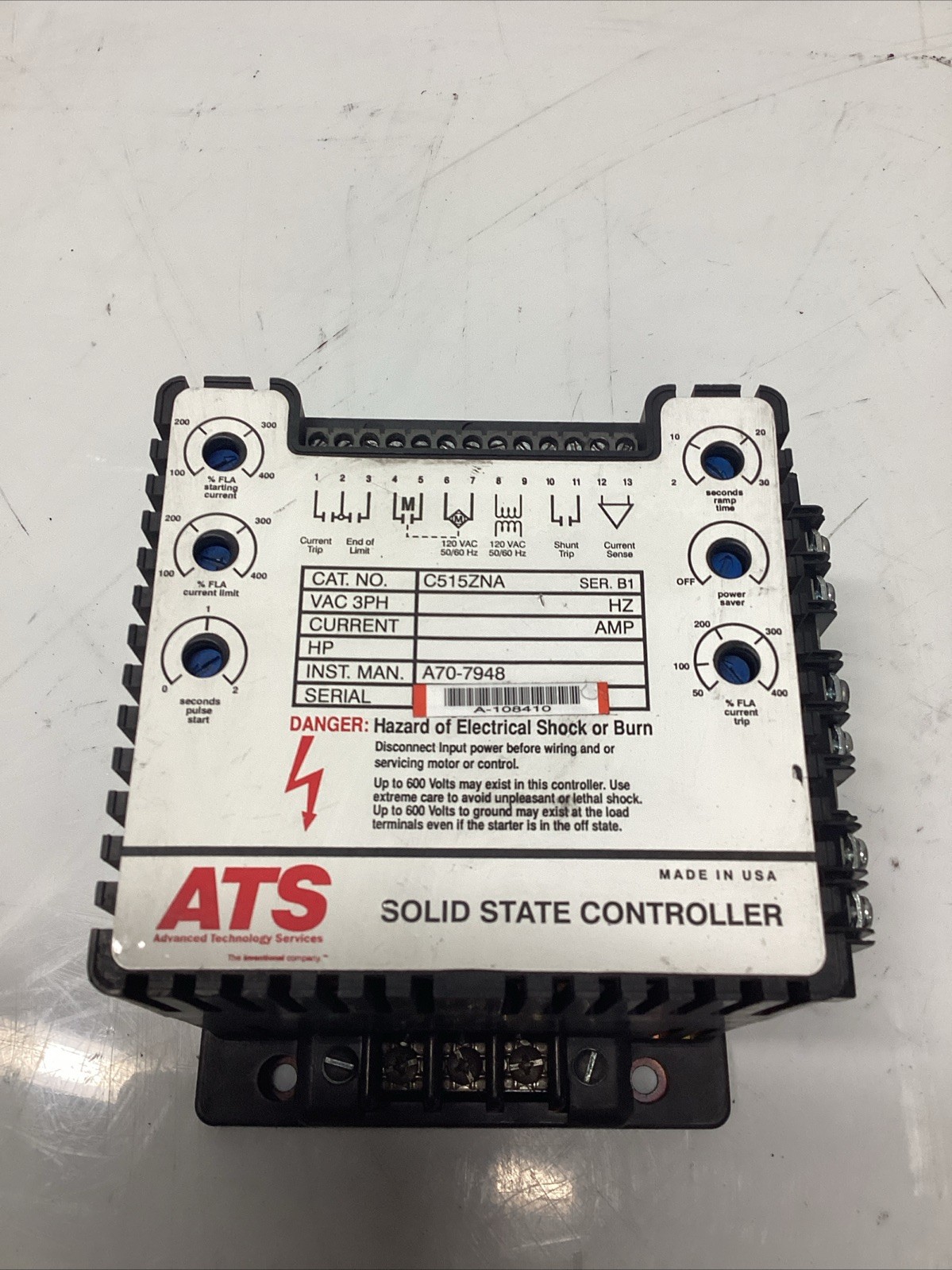 ATS C515ZNA Solid State Controller Soft Starter Motor Control SER B1 U-057