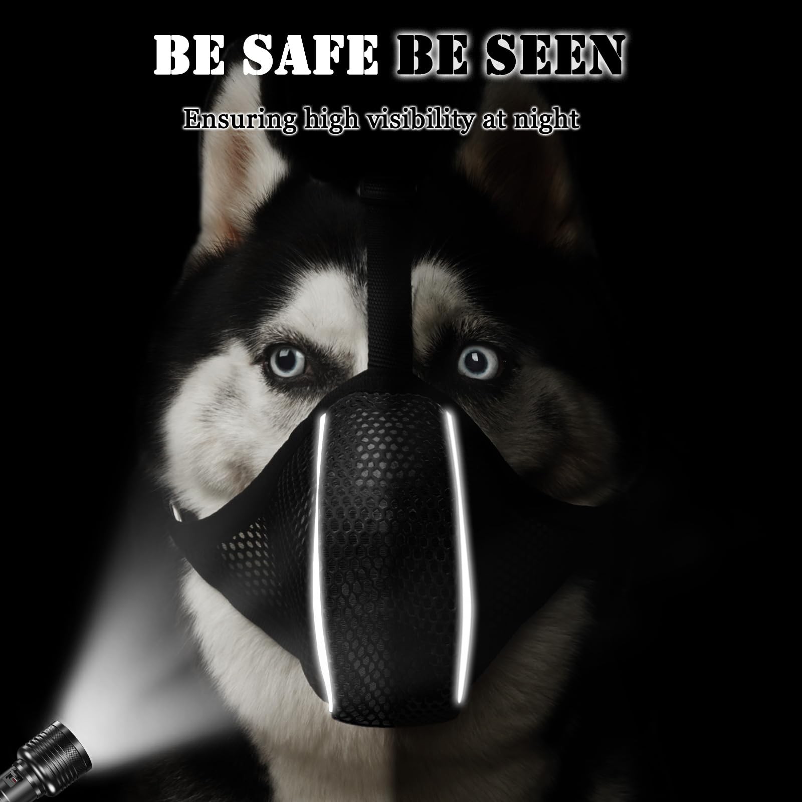 Dog Muzzle, Mesh Soft Muzzles for Large Medium Small Dogs Poodle Husky Doberm...