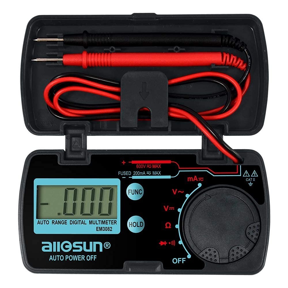 ALLOSUN Digital Multimeter Pocket Size Tester AC DC Voltage Current