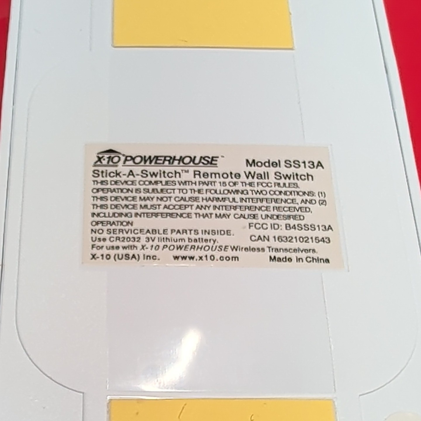 X-10 SS13A Wireless 3 Unit + Dim RF Stick-A-Switch New Without Box
