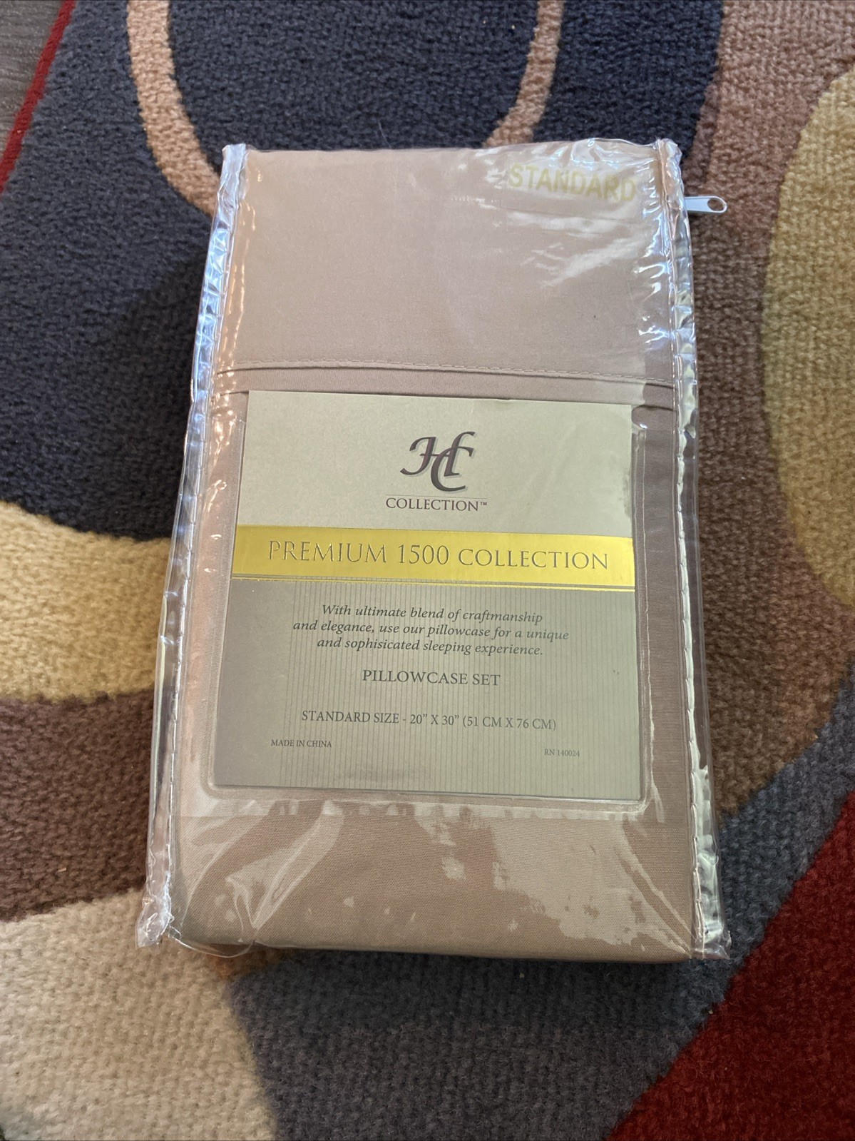 HC 1500 PREMIUM COLLECTION LUXURY Standard Pillowcase Set In Color Taupe New