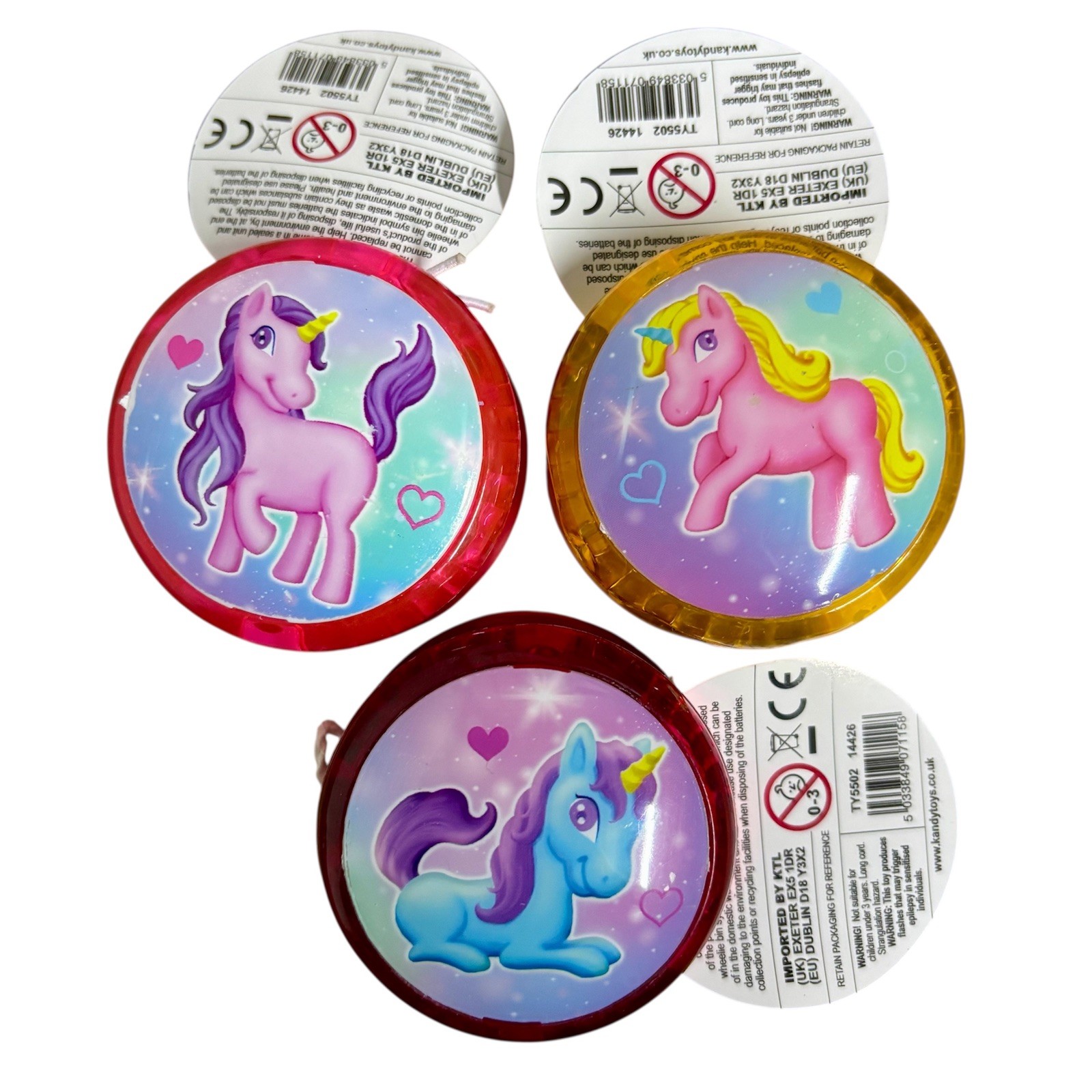 Unicorn Light Up YoYo Children Fun Girls Christmas Bag Filler Travel Pocket Toy