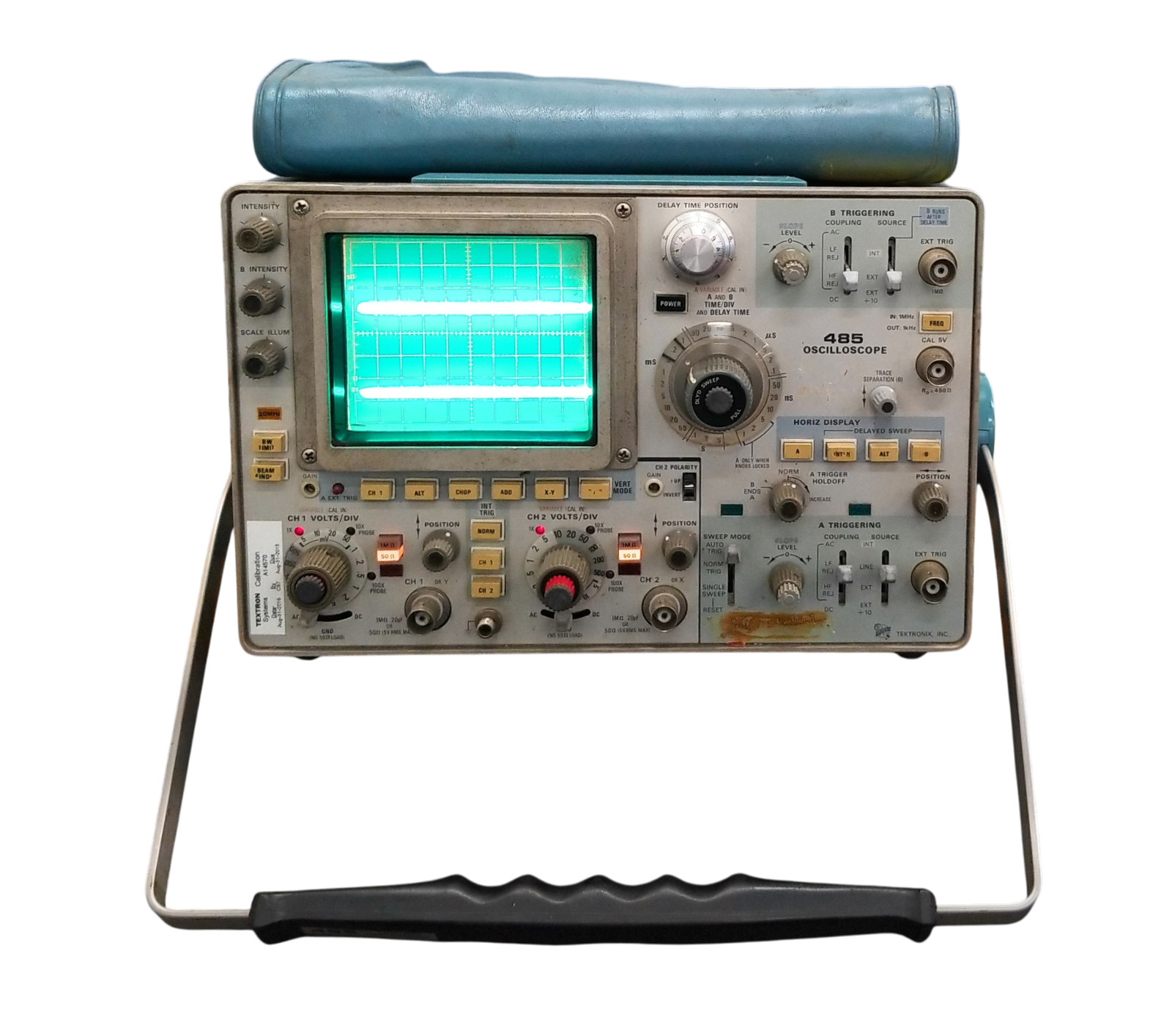 Vintage Tektronix 485 350MHz Dual-Trace Portable Analog Oscilloscope