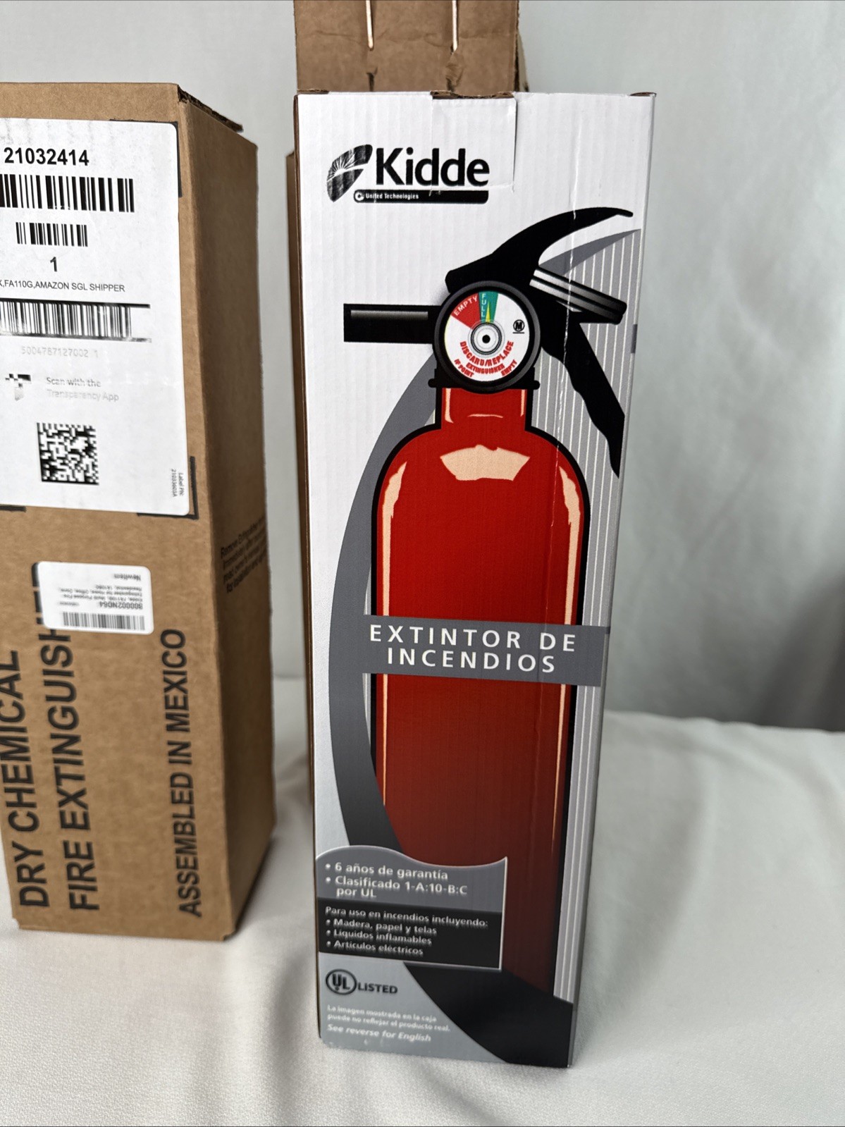 2 PC Kidde, FA110G, Multi Purpose Fire Extinguisher for Home, Office, Or Dorm