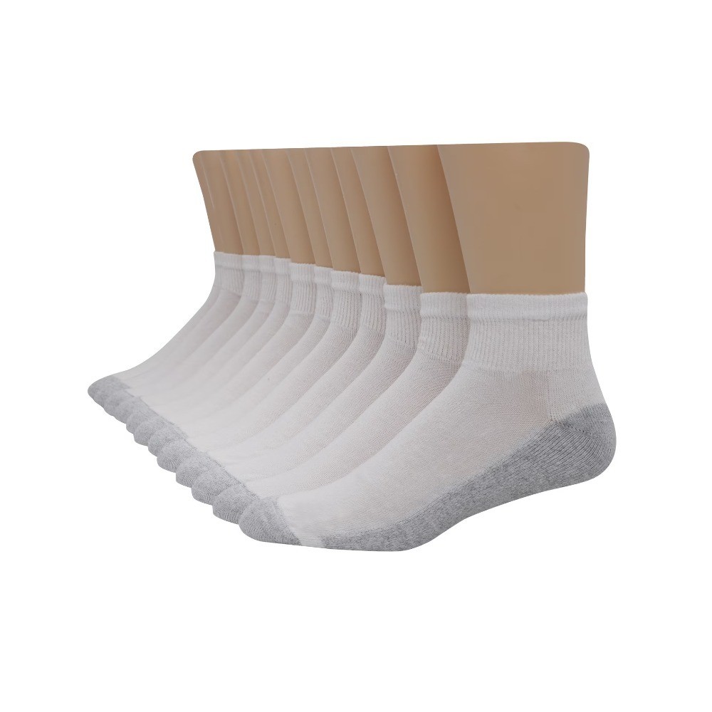 Men's Ankle Socks 12-Pack Durable Double Tough Size 6-12