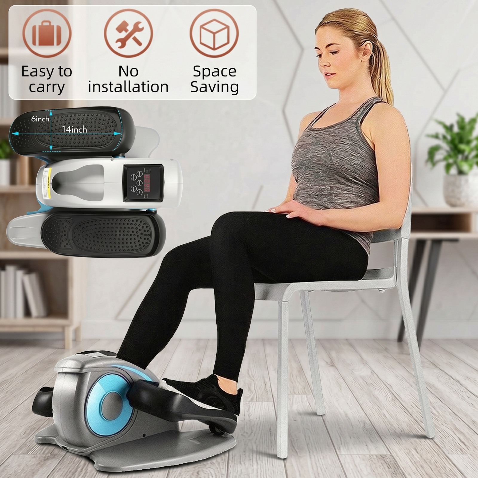 Ellipse Electric Elliptical Machine Under Desk Leg Exerciser  for Home