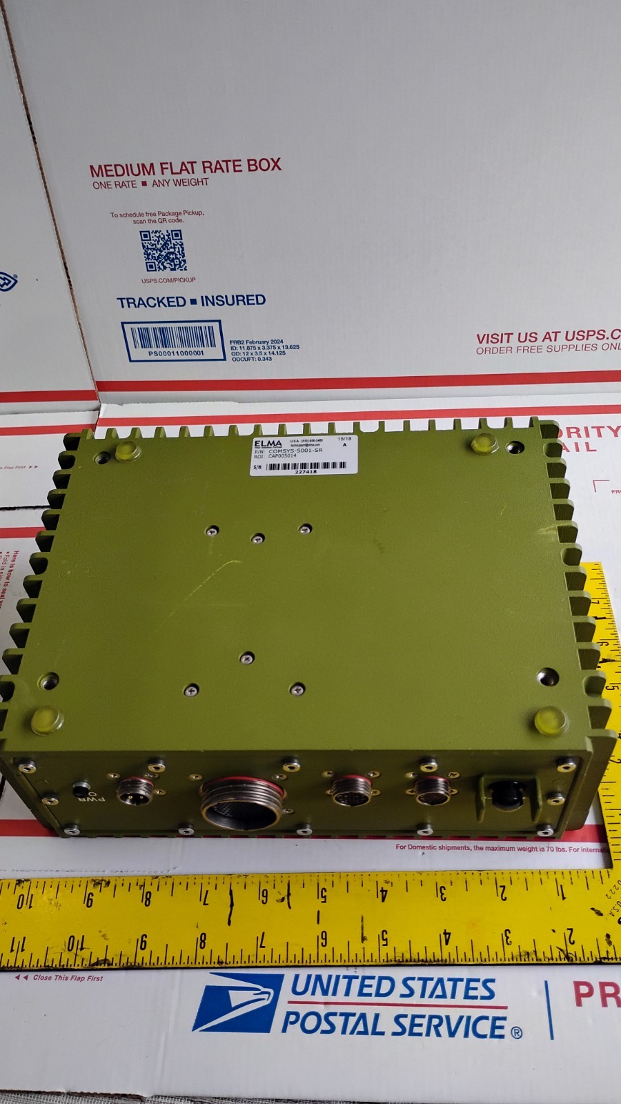 ELMA COMSYS-5001-SR Aerospace Digital Processor Unit Computer WITH CABLE MADE US