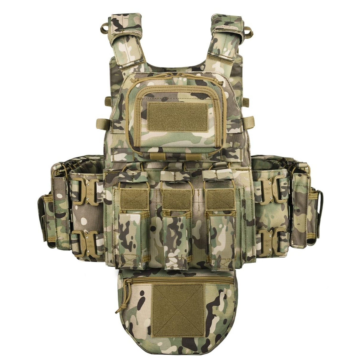BOMTURN Great Tactical Outdoor Vest for Men Multifunctional Modular Molle Ves...