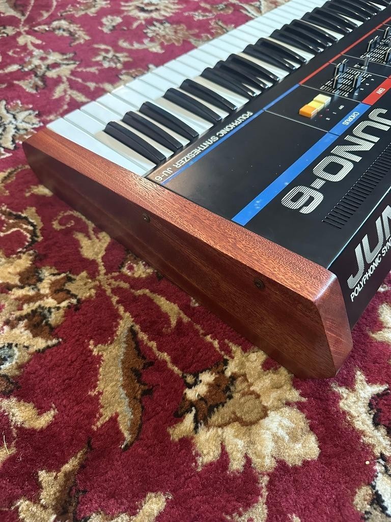 Roland Juno-60 / Juno-6 Synthesizer Body / Chassis Exotic African Sapele Wood