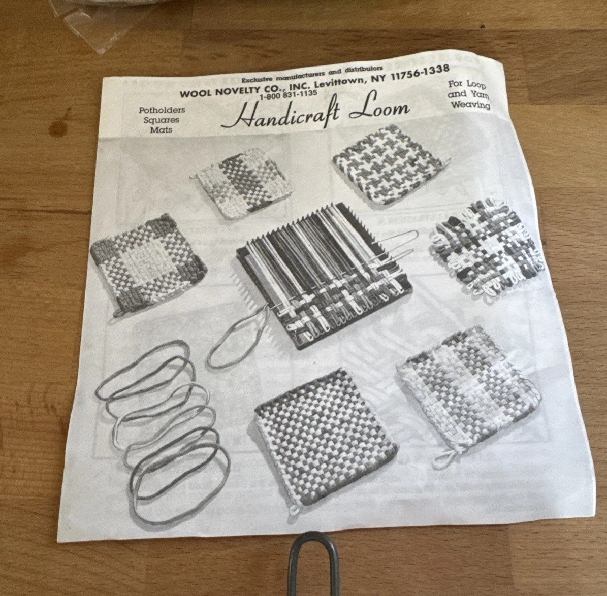 Classic Potholder Kit, Loom Hook & Loops, Original Package, Weave Braid