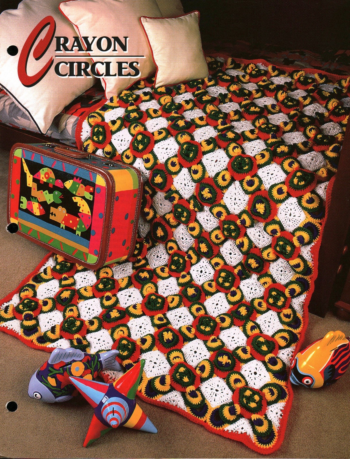 Crayon Circles Afghan | Annie's Crochet Quilt & Afghan Club 2216-1-04