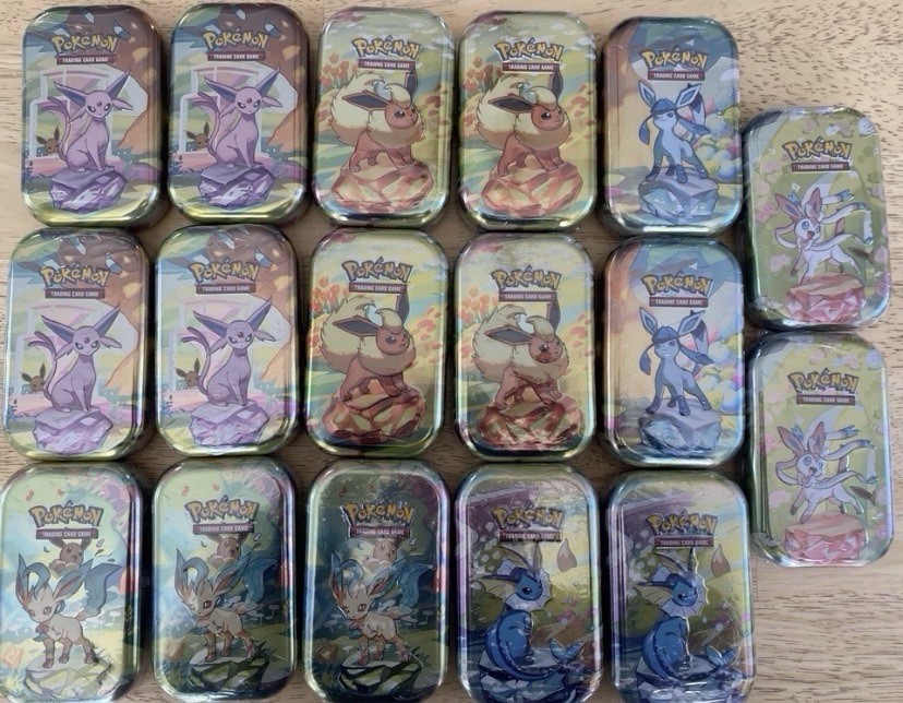 Buyer Receives 1 Pokemon Prismatic Evolutions Mini Tin TCG (Sealed) Random Tin