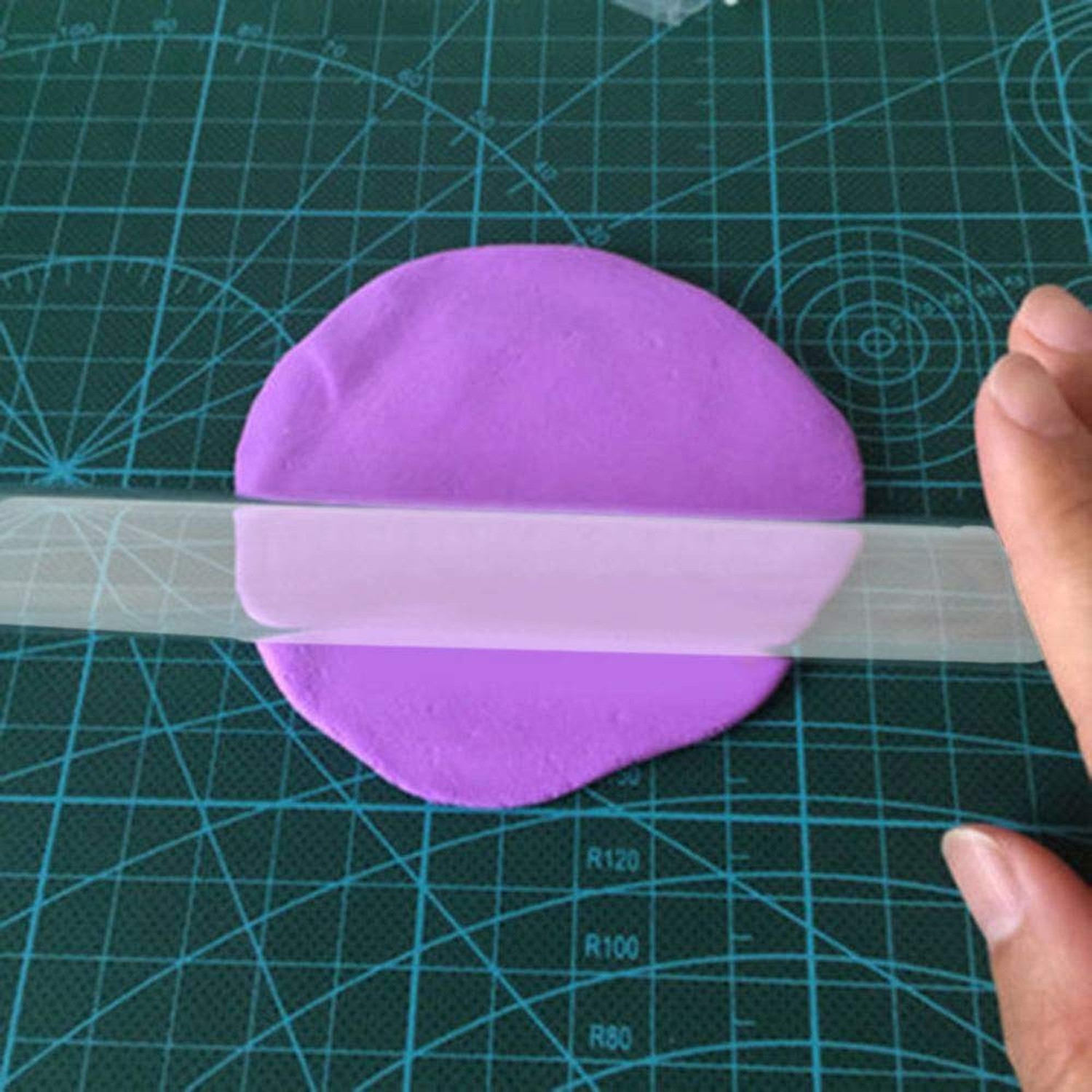 Acrylic Rolling Pin Clear Solid Clay Tool for Shaping, Smoothing, Modelling, ...