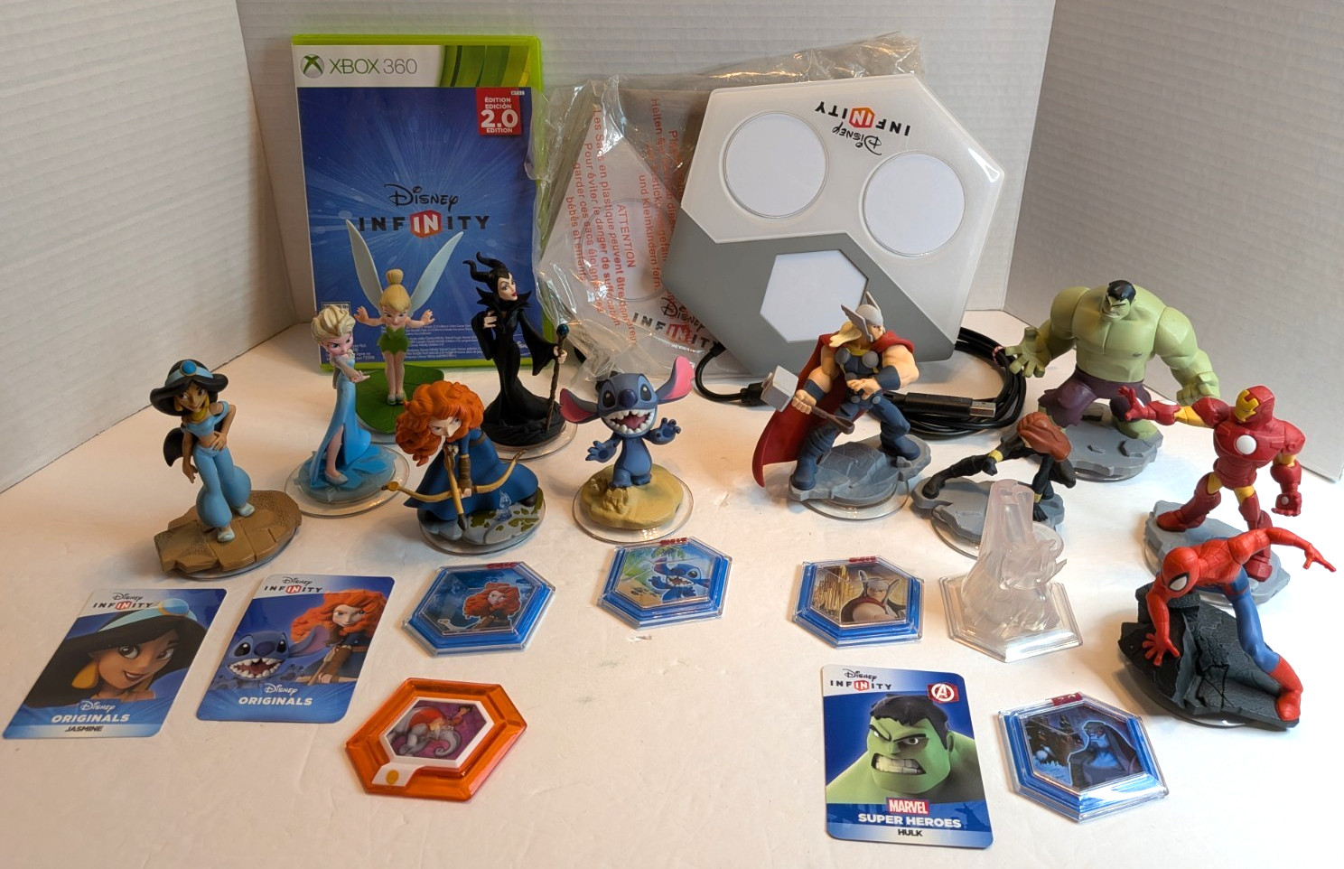 Disney Infinity Marvel & Disney Characters With Platforms & Software Lot