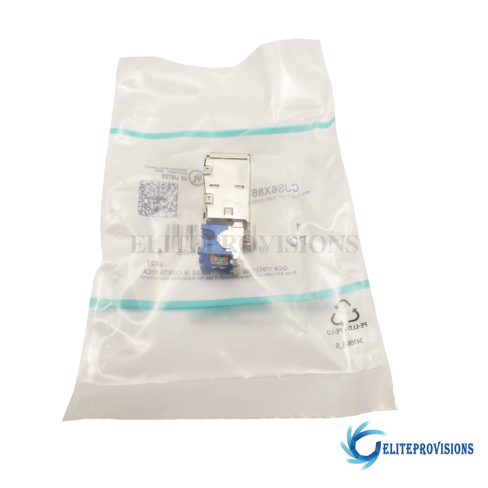 NEW 50PCS/Box Shielded Jack Module Fits For Mini-Com TX6A 10GIG CJS6X88TGY US