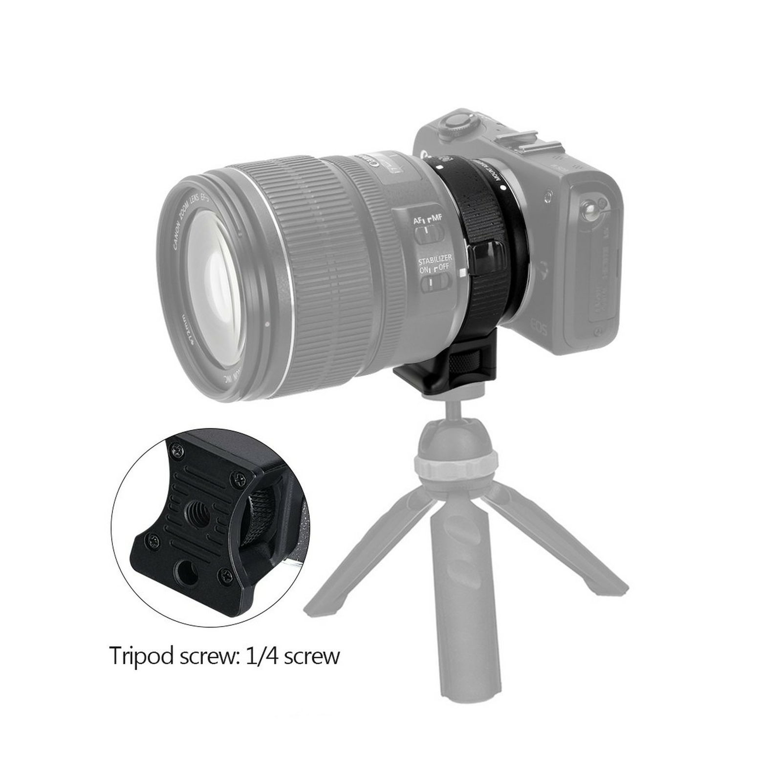 Commlite cm-EF-EOS M Auto-Focus Lens Mount Adapter for EF/EF-S Lens to Canon ...