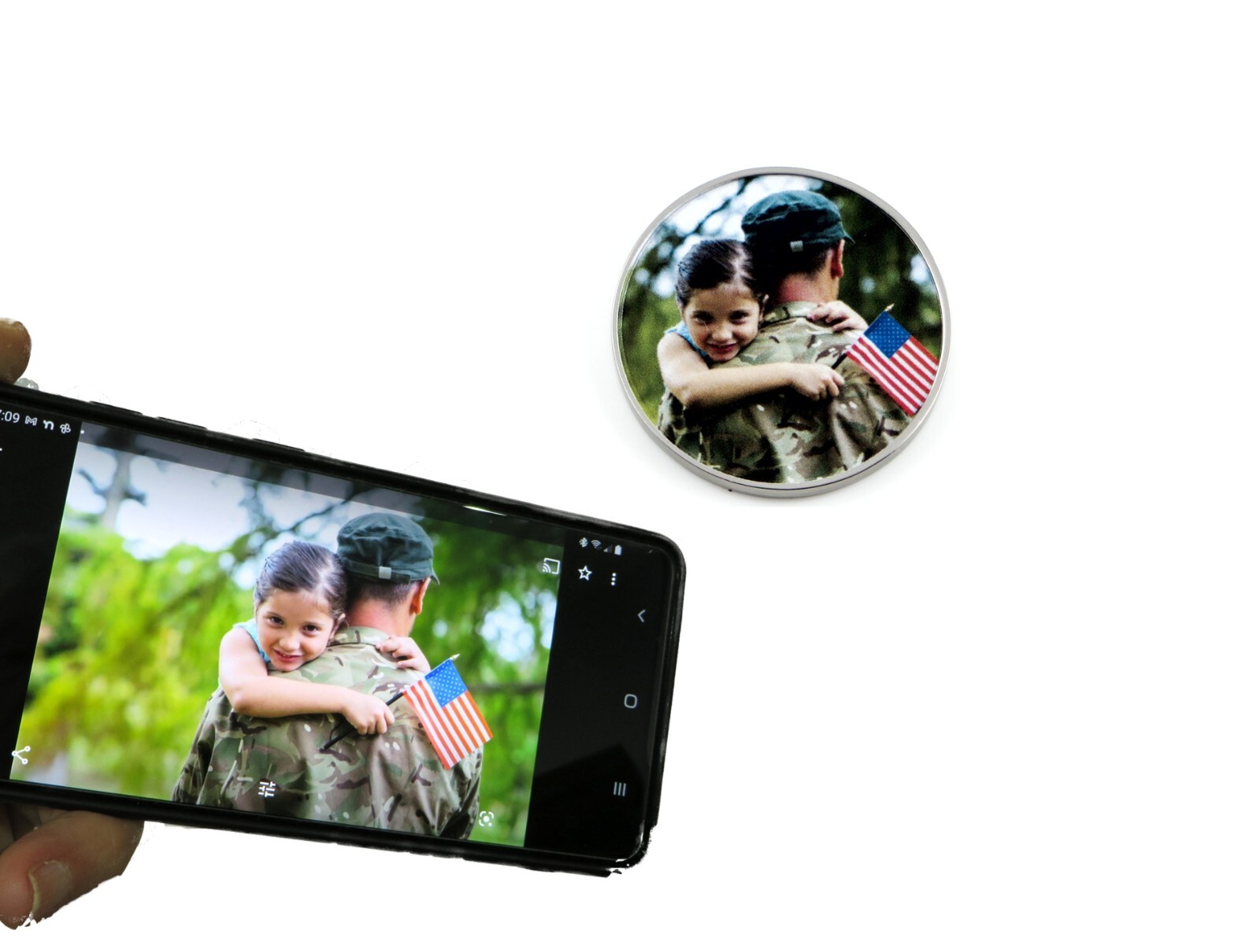 Custom Color Photo Commemorative / Challenge Coin - 39mm Metal Coin