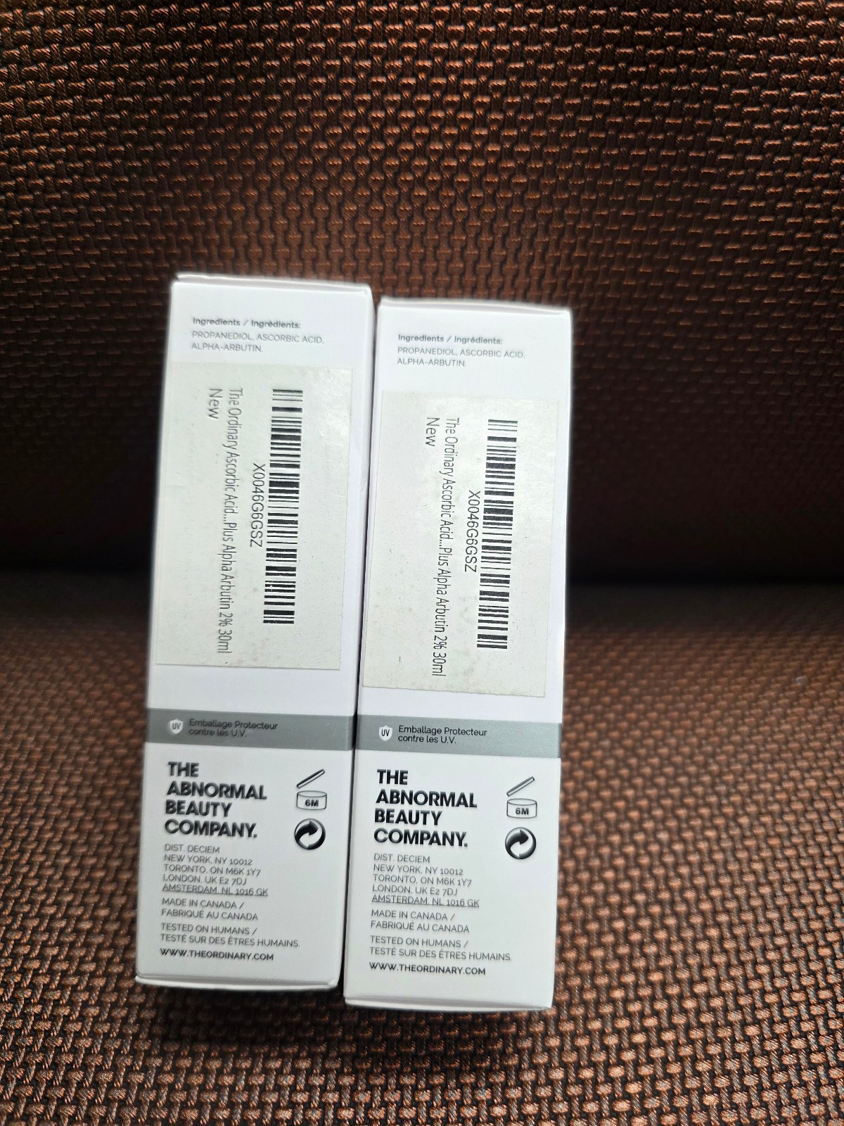 2 pack The Ordinary Ascorbic Acid 8% + Alpha Arbutin 2% Serum — 2 × 1 fl oz