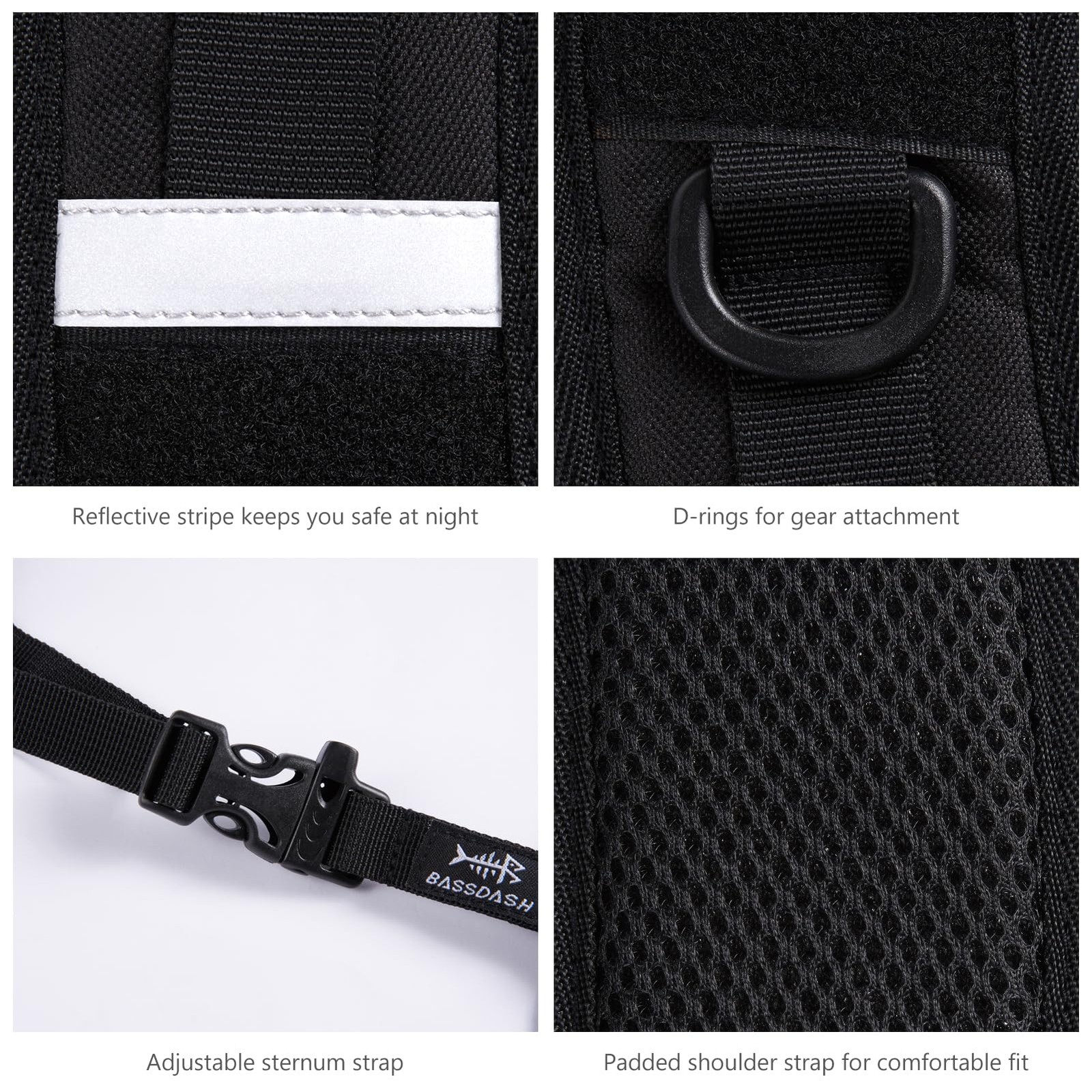 BASSDASH Adjustable Padded Backpack Shoulder Straps Replacement