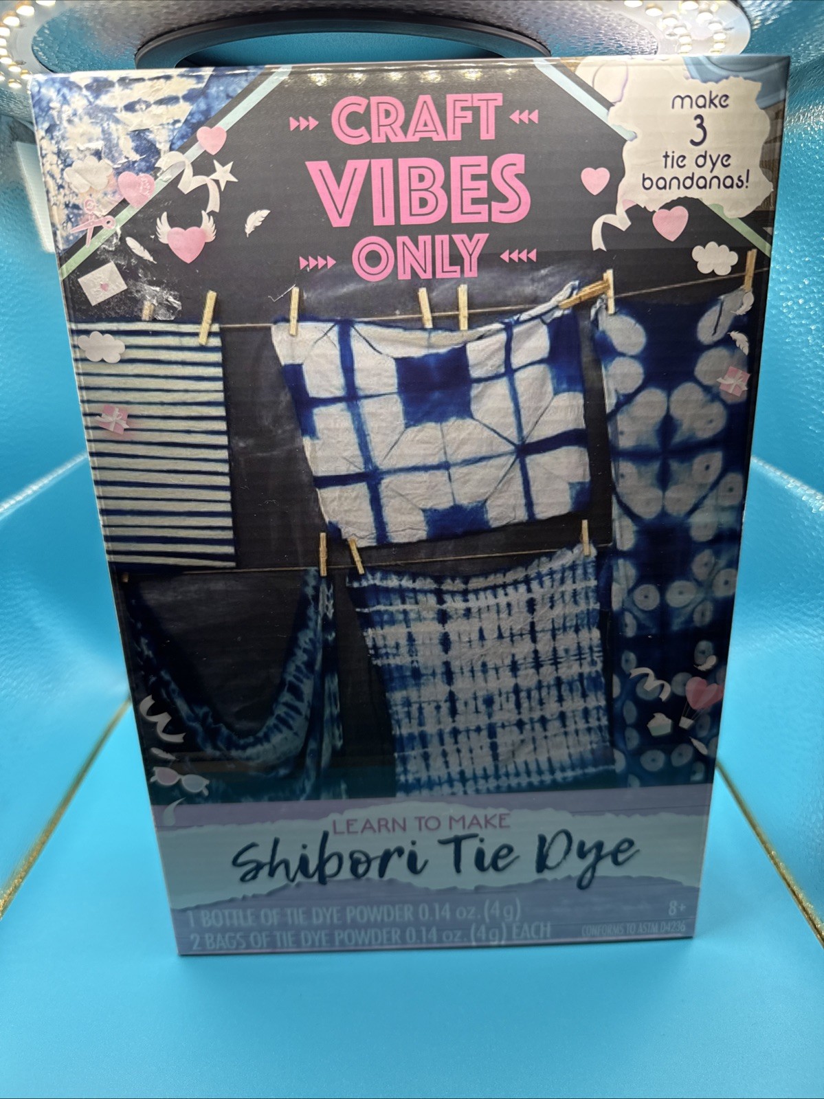 craft Vibes Only Make Three Tie-Dye Bandannas