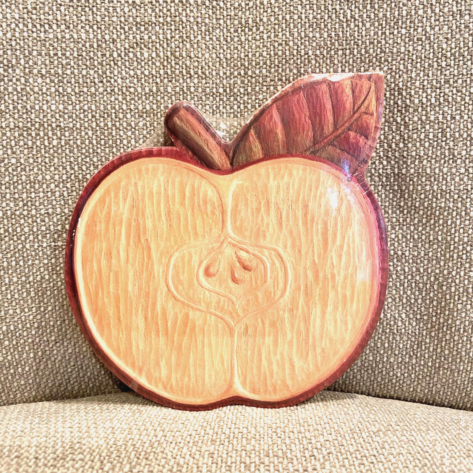 NEW Vintage Hallmark Sliced Apple Shaped Die-Cut Note Paper Pad - 130 Sheets