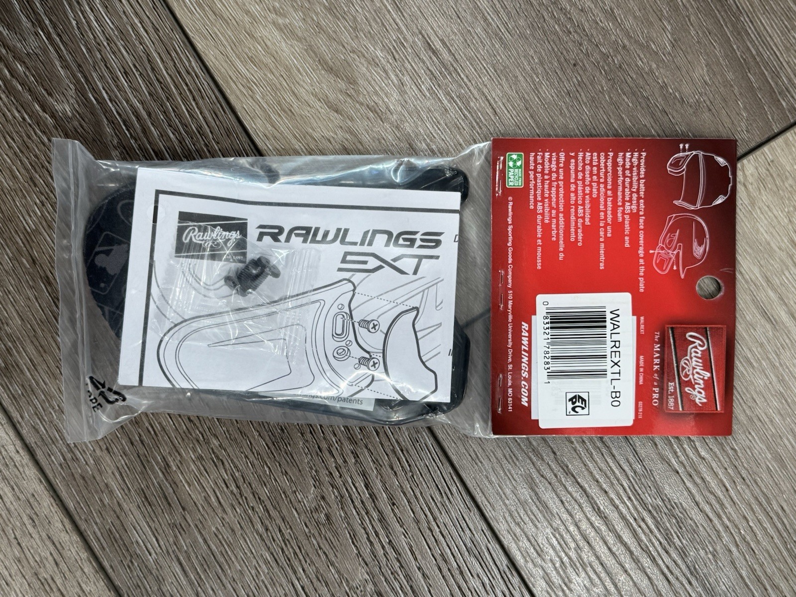 Rawlings EXT LEFT Hand Batter's Helmet Extension New In Package